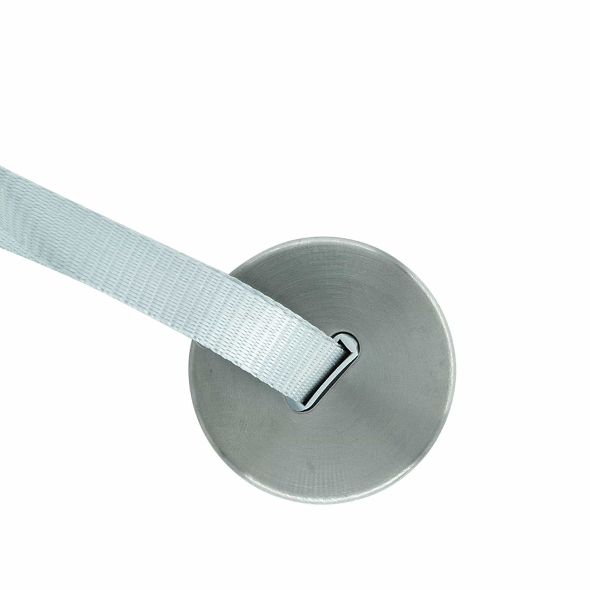 Schroefdeksel 'Perseus' met band, metaal, zilver