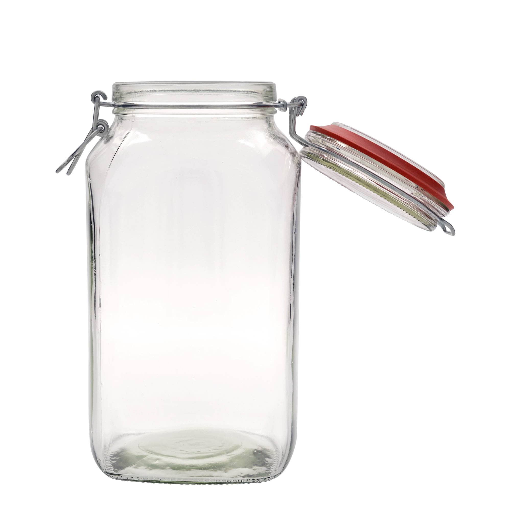 2.590 ml beugelfles, vierkant, opening: beugelsluiting