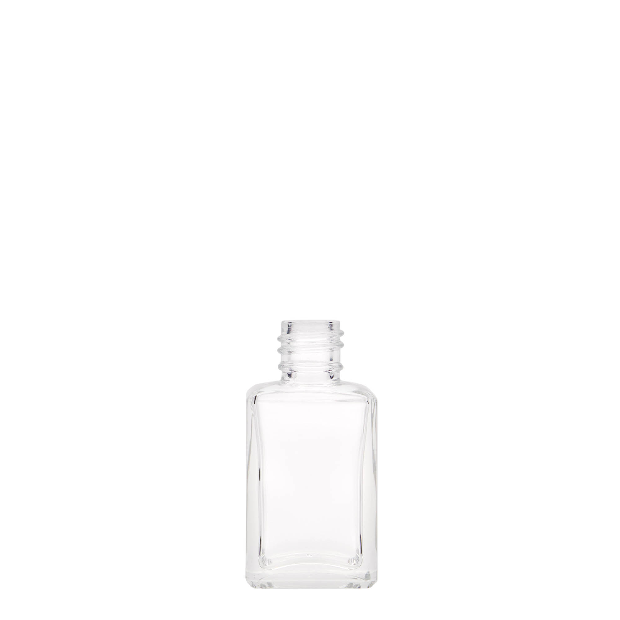 30 ml glazen fles 'Tamme', vierkant, opening: PP 18 30 ml glazen fles 'Tamme', vierkant, opening: PP 18