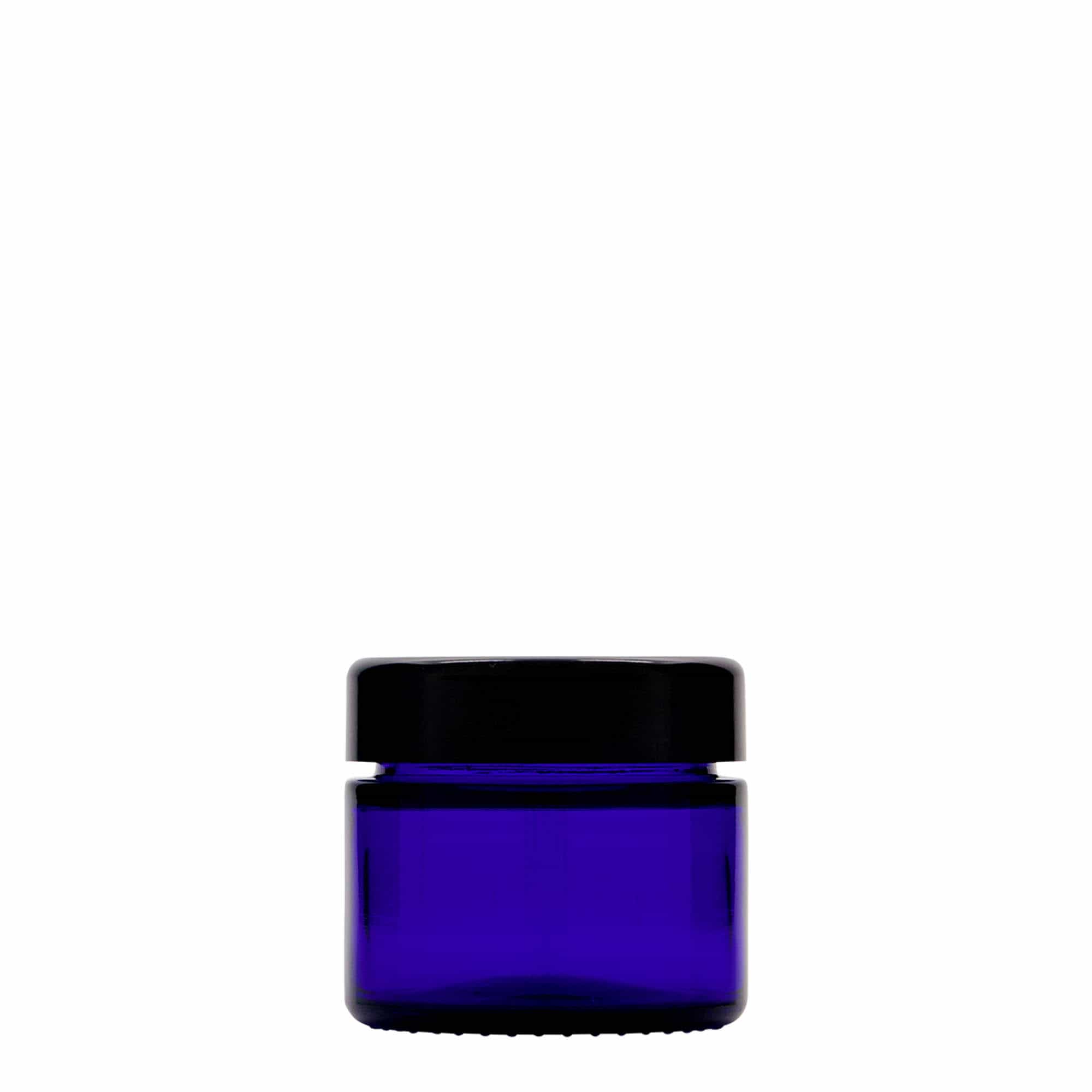 50 ml potje 'Blue Edition', glas, koningsblauw, opening: schroefdop