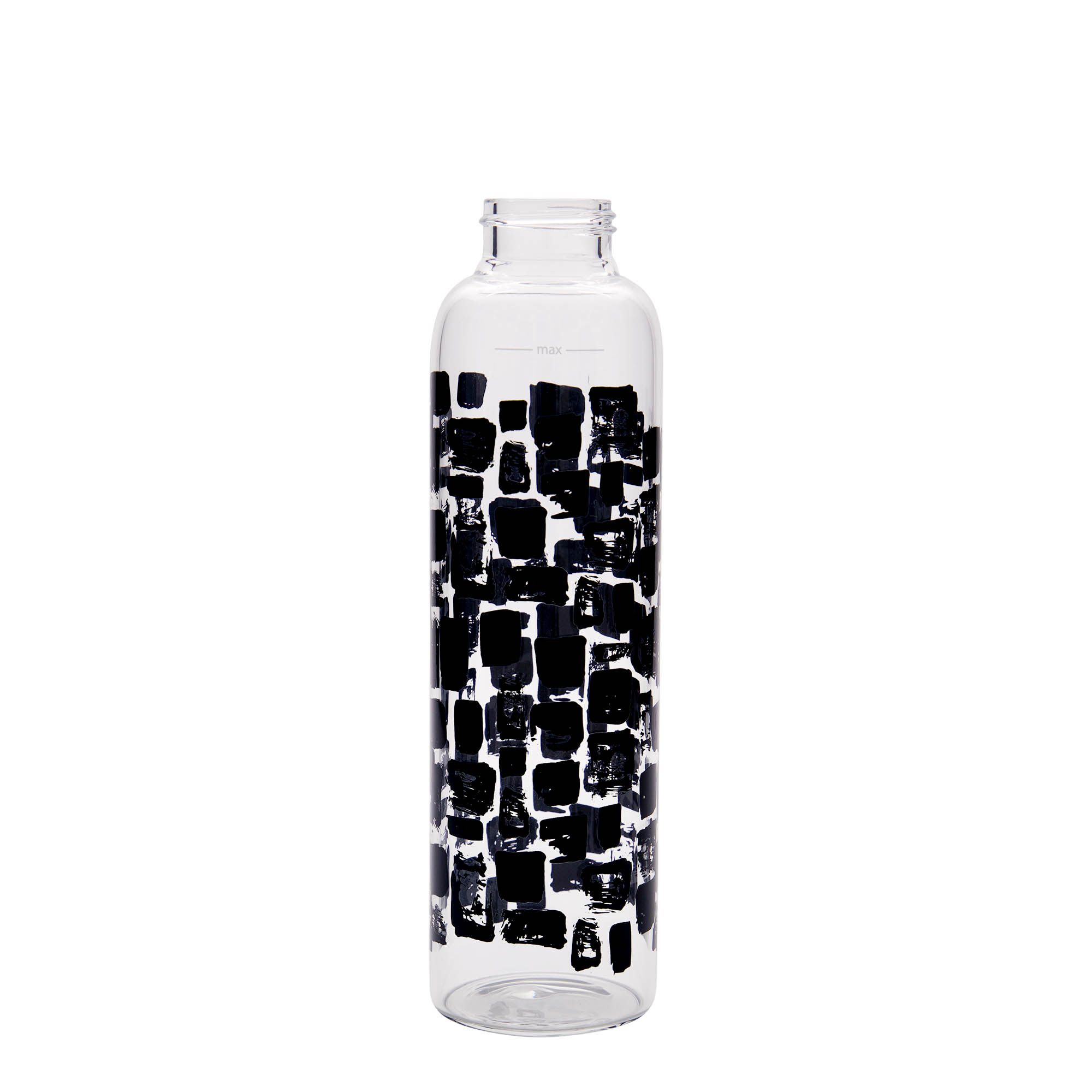 500 ml drinkfles 'Perseus - Zwarte rechthoeken', opening: schroefdop