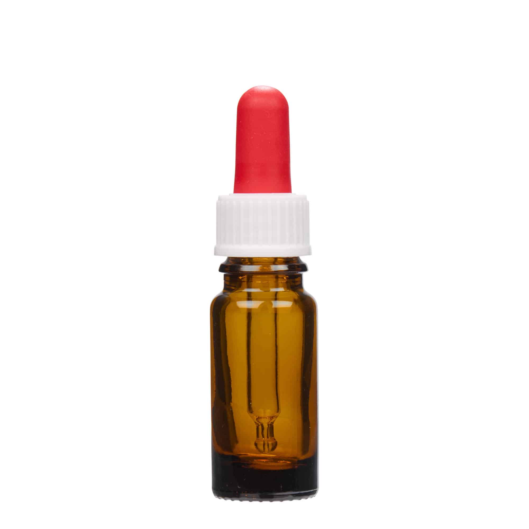 10 ml druppelflesje medicinaal, glas, bruin, opening: DIN 18