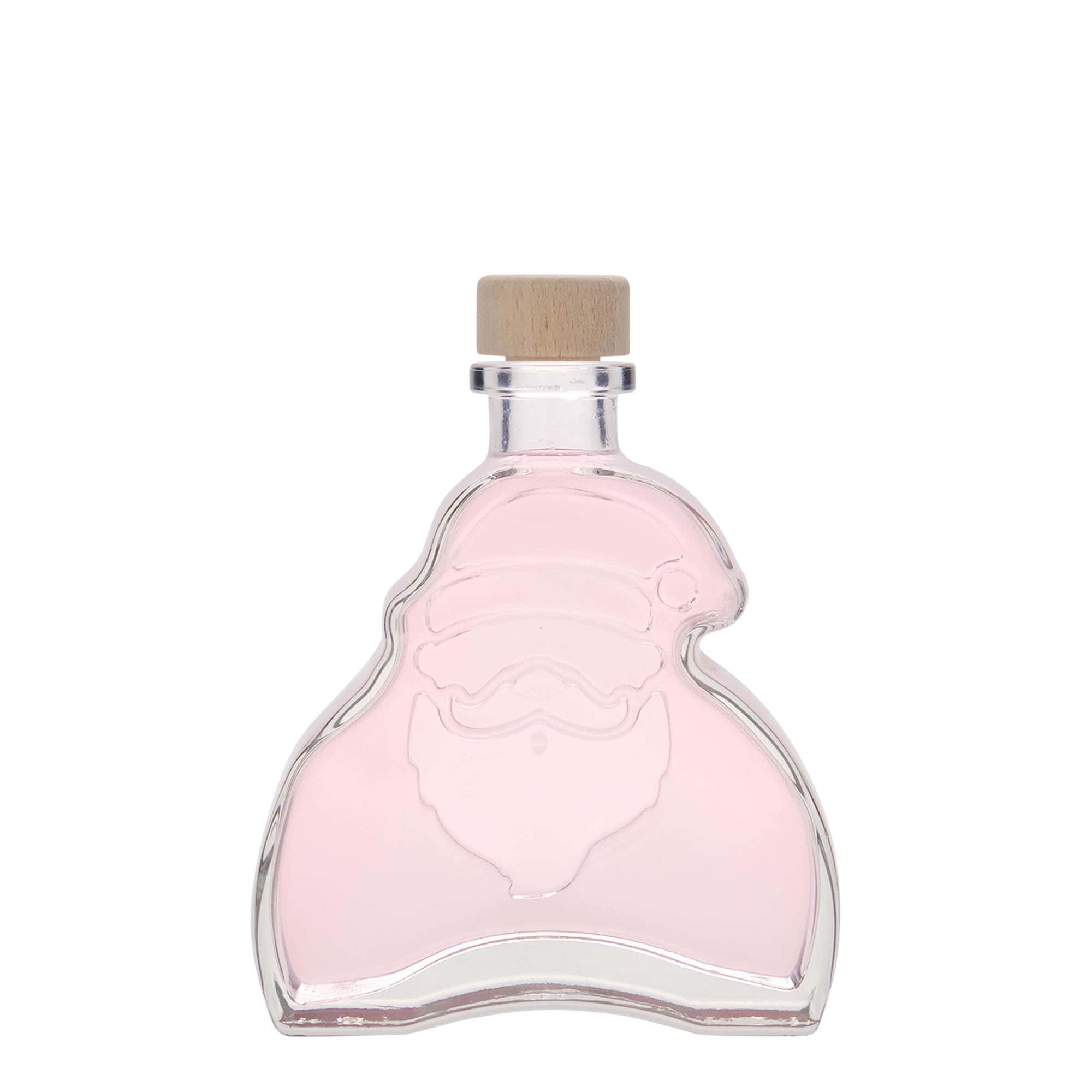 200 ml glazen fles 'Kerstman', opening: kurk