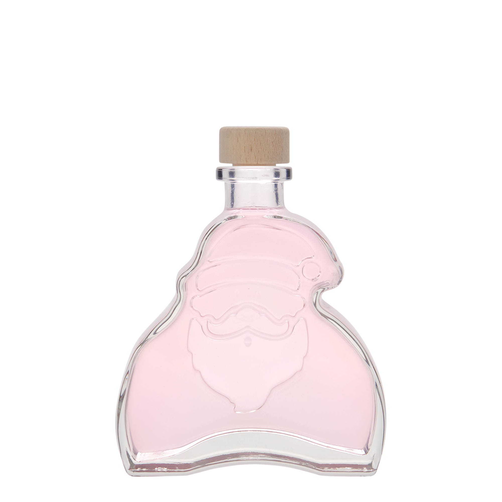 200 ml glazen fles 'Kerstman', opening: kurk