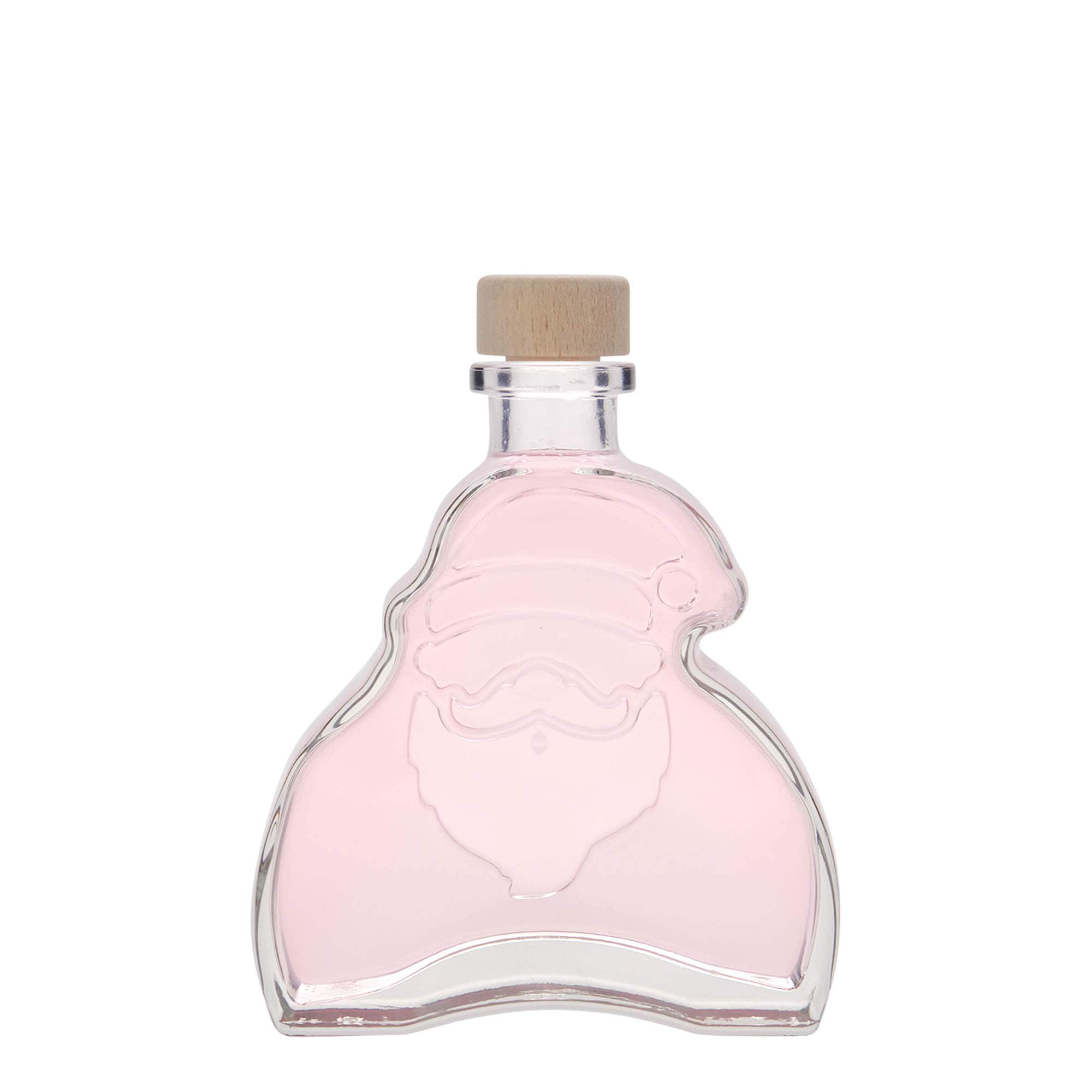 200 ml glazen fles 'Kerstman', opening: kurk