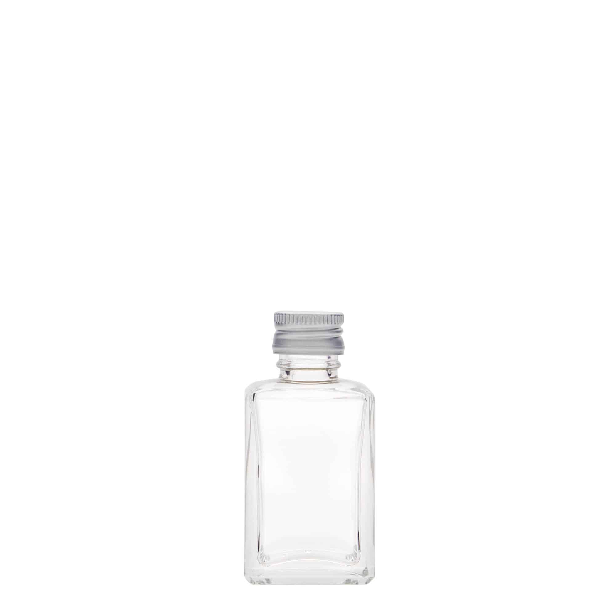 Glazen fles 'Tamme', 30 ml, vierkant, monding: PP 18