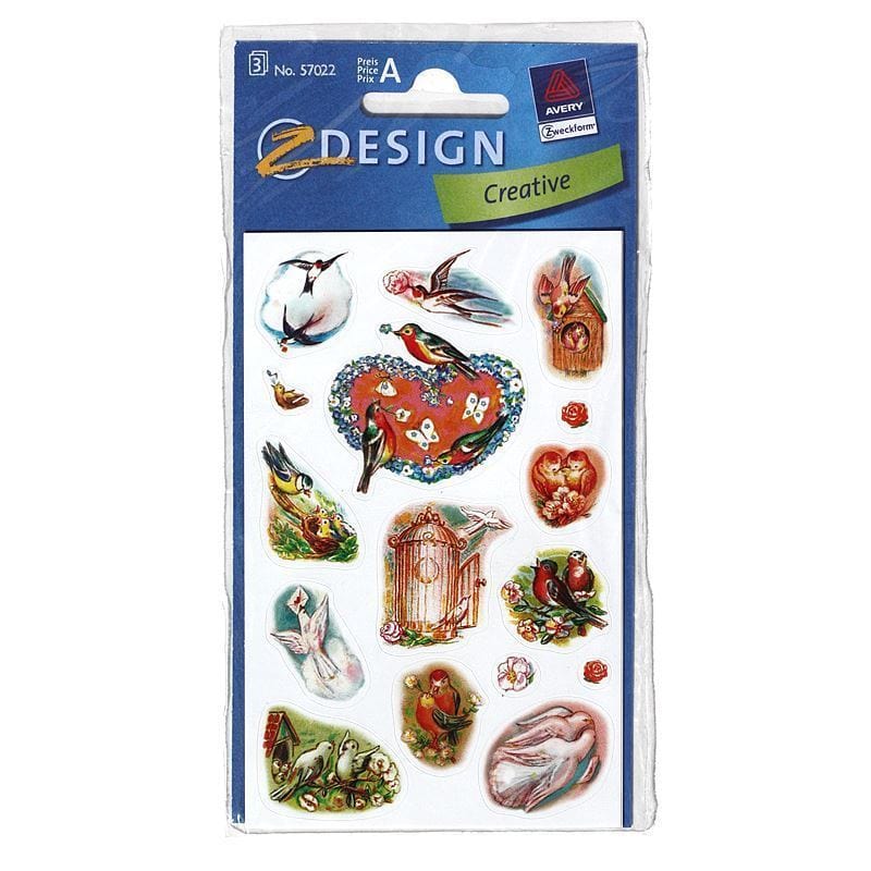 Zweckform Stickers 'Duiven', papier, meerkleurig