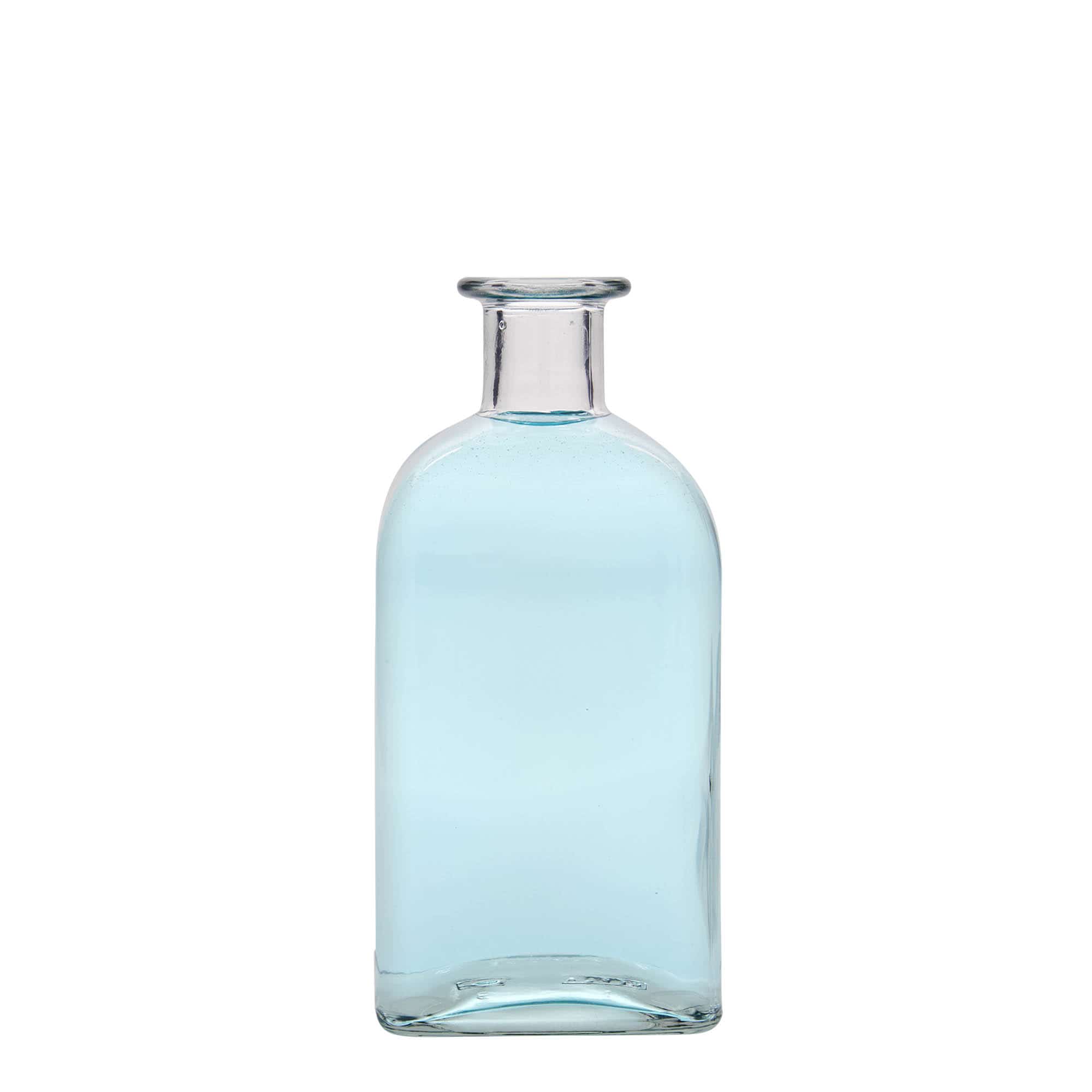 500 ml glazen fles Apotheker Carré, vierkant, opening: kurk