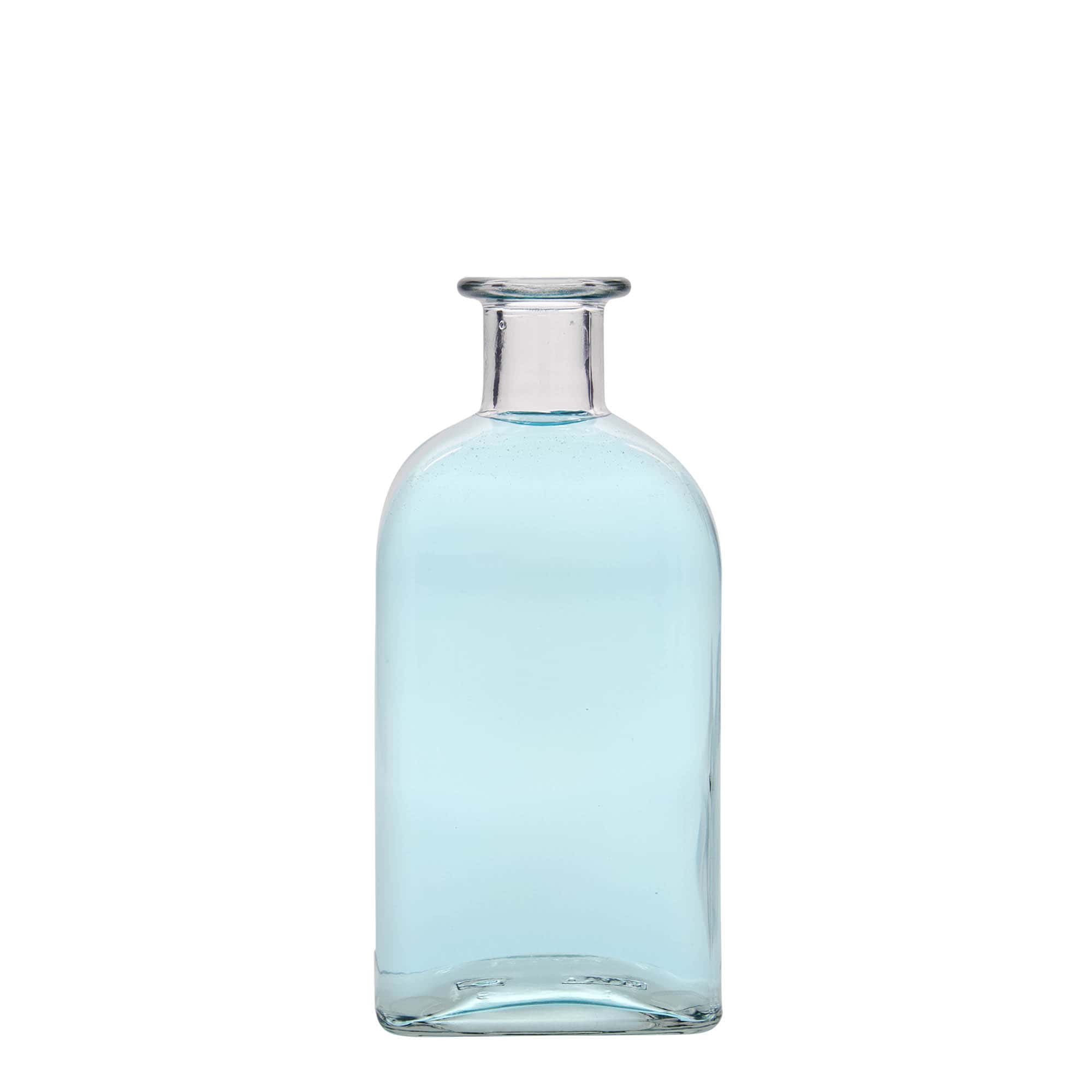 500 ml glazen fles Apotheker Carré, vierkant, opening: kurk