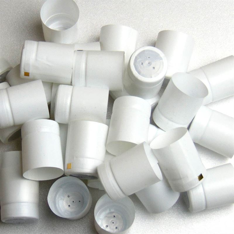 Krimpcapsule 32x41, pvc-kunststof, wit