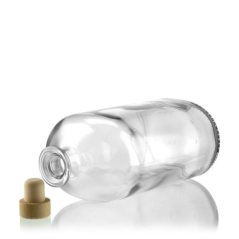Glazen fles 'Dundee', 1000 ml, ovaal, monding: kurk Glazen fles 'Dundee', 1000 ml, ovaal, monding: kurk