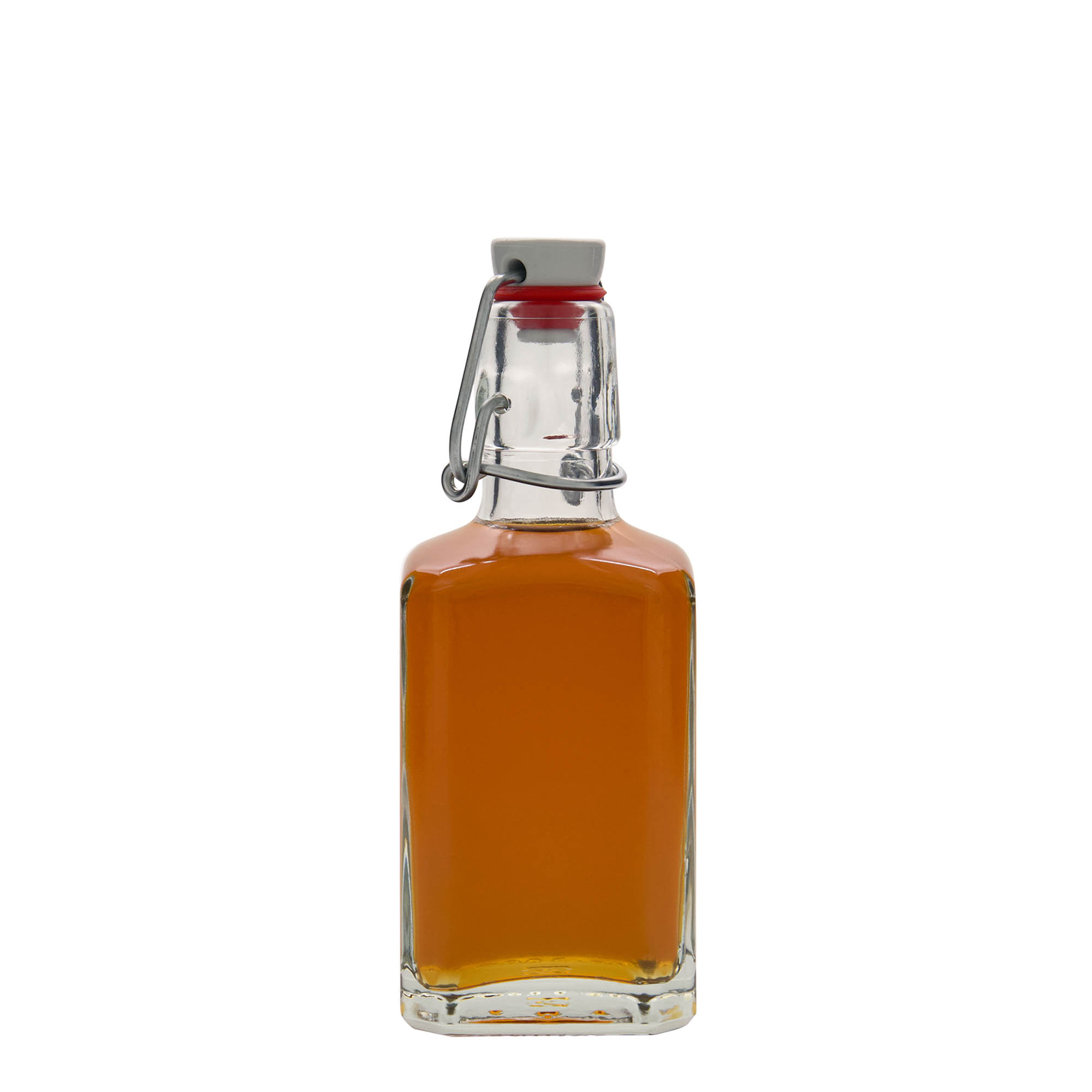 250 ml glazen fles 'Rialto', vierkant, opening: beugelsluiting 250 ml glazen fles 'Rialto', vierkant, opening: beugelsluiting
