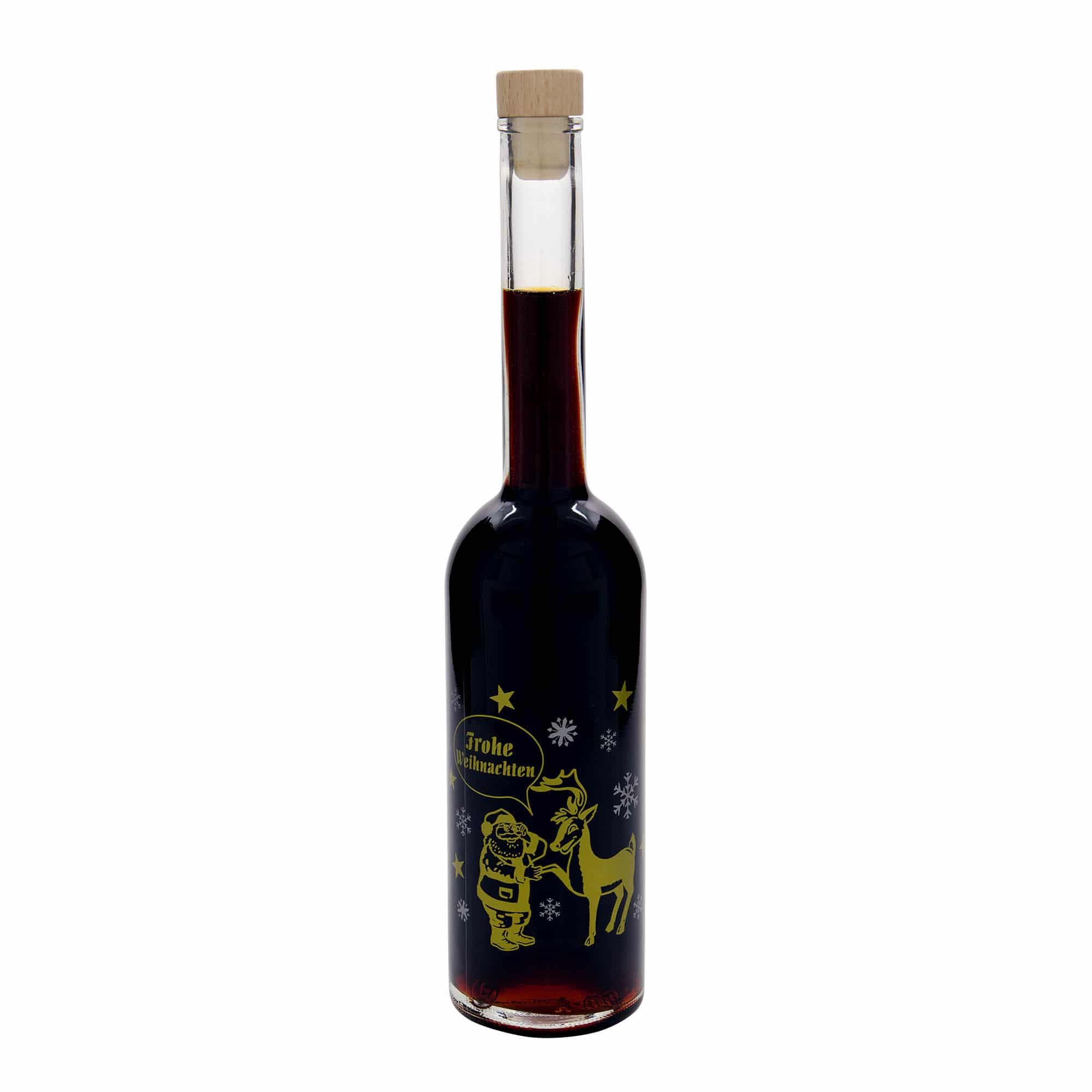 500 ml glazen fles 'Opera', motief: vuurwerk, opening: kurk