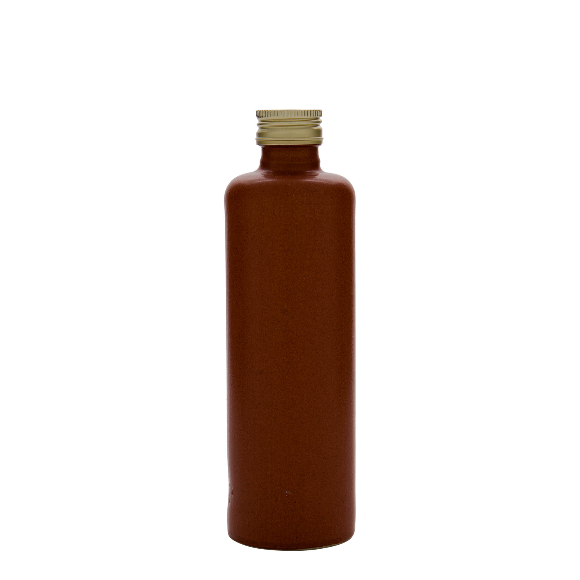 350 ml Tonbeker, steengoed, roodbruin, mondstuk: PP 31,5