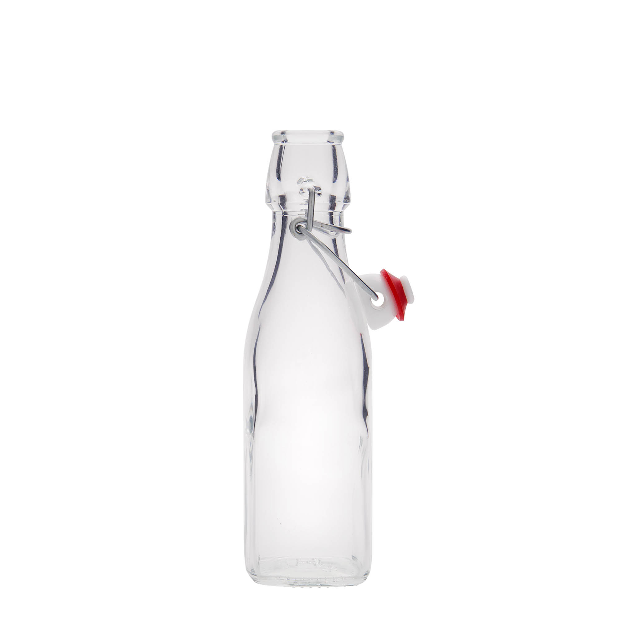 250 ml glazen fles 'Swing, vierkant, opening: beugelsluiting' 250 ml glazen fles 'Swing, vierkant, opening: beugelsluiting'