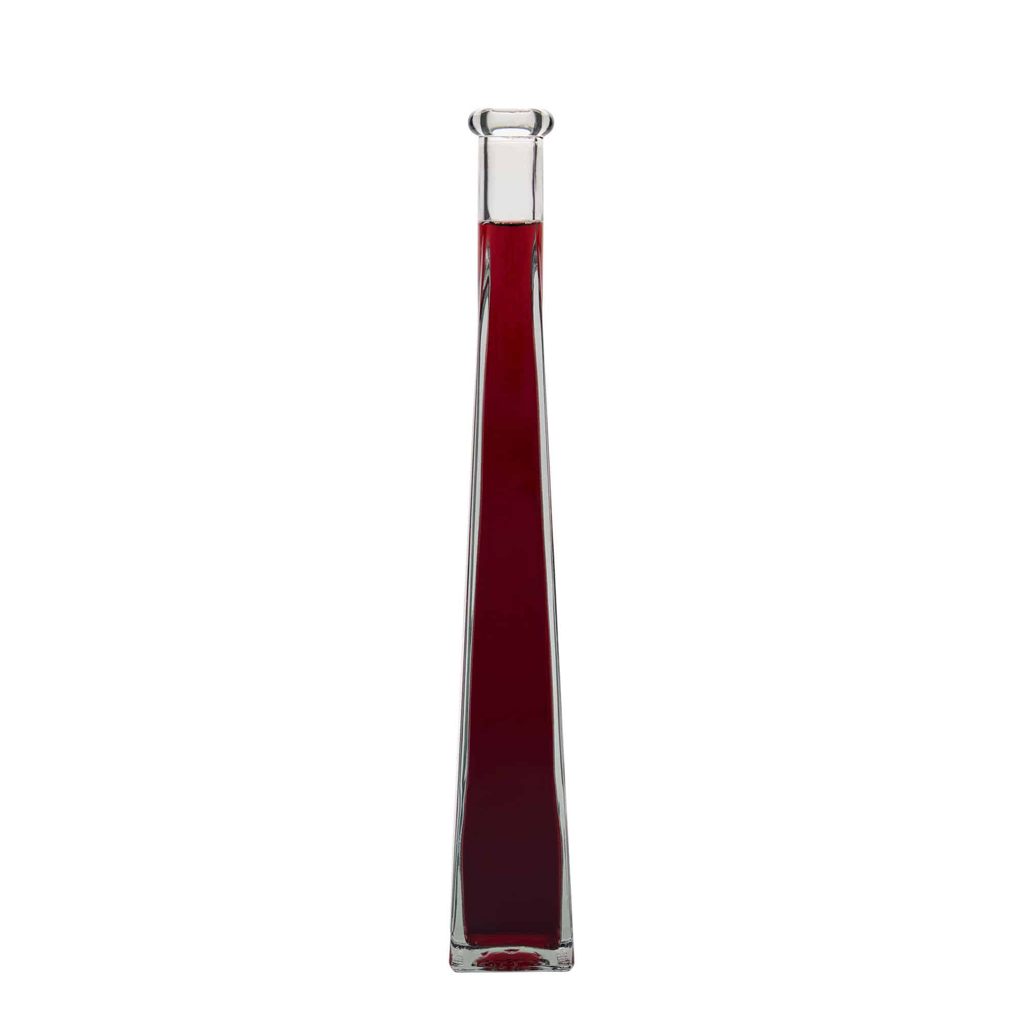 200 ml glazen fles 'Dama Quadrato', vierkant, opening: kurk