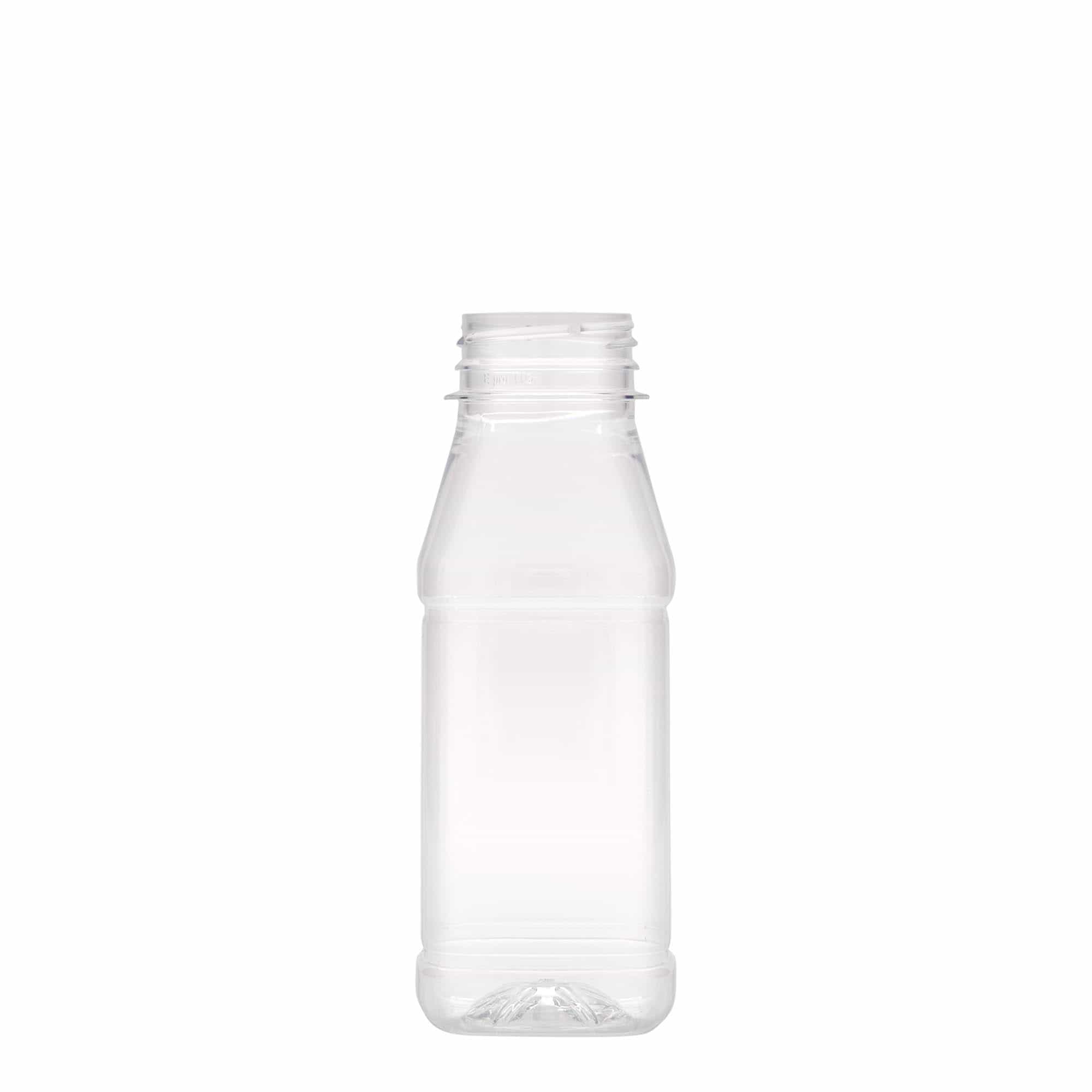 250 ml PET-fles 'Milk and Juice Carré', vierkant, kunststof, hals: 38 mm