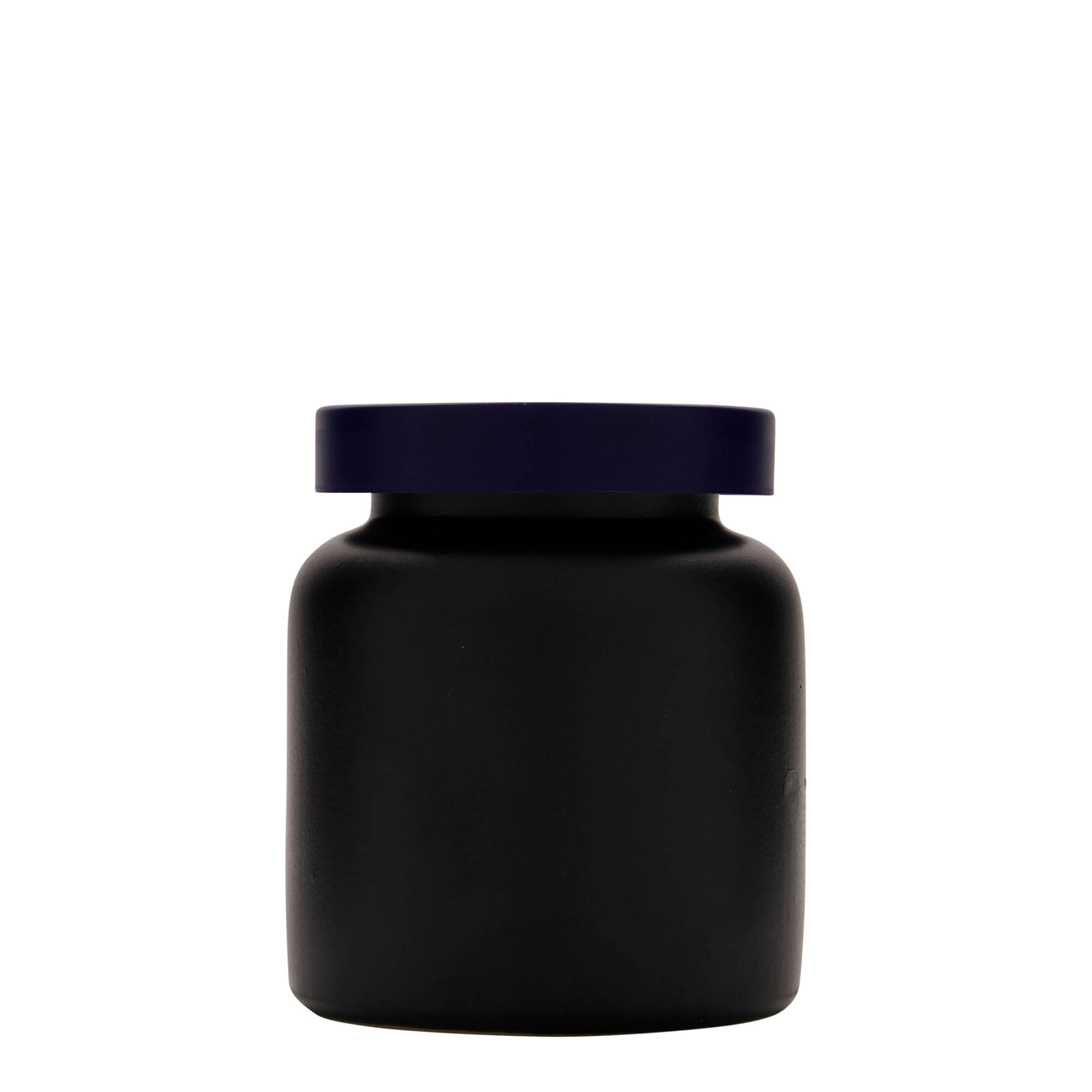 270 ml steengoedpot, keramiek, zwart, opening: opzetdeksel