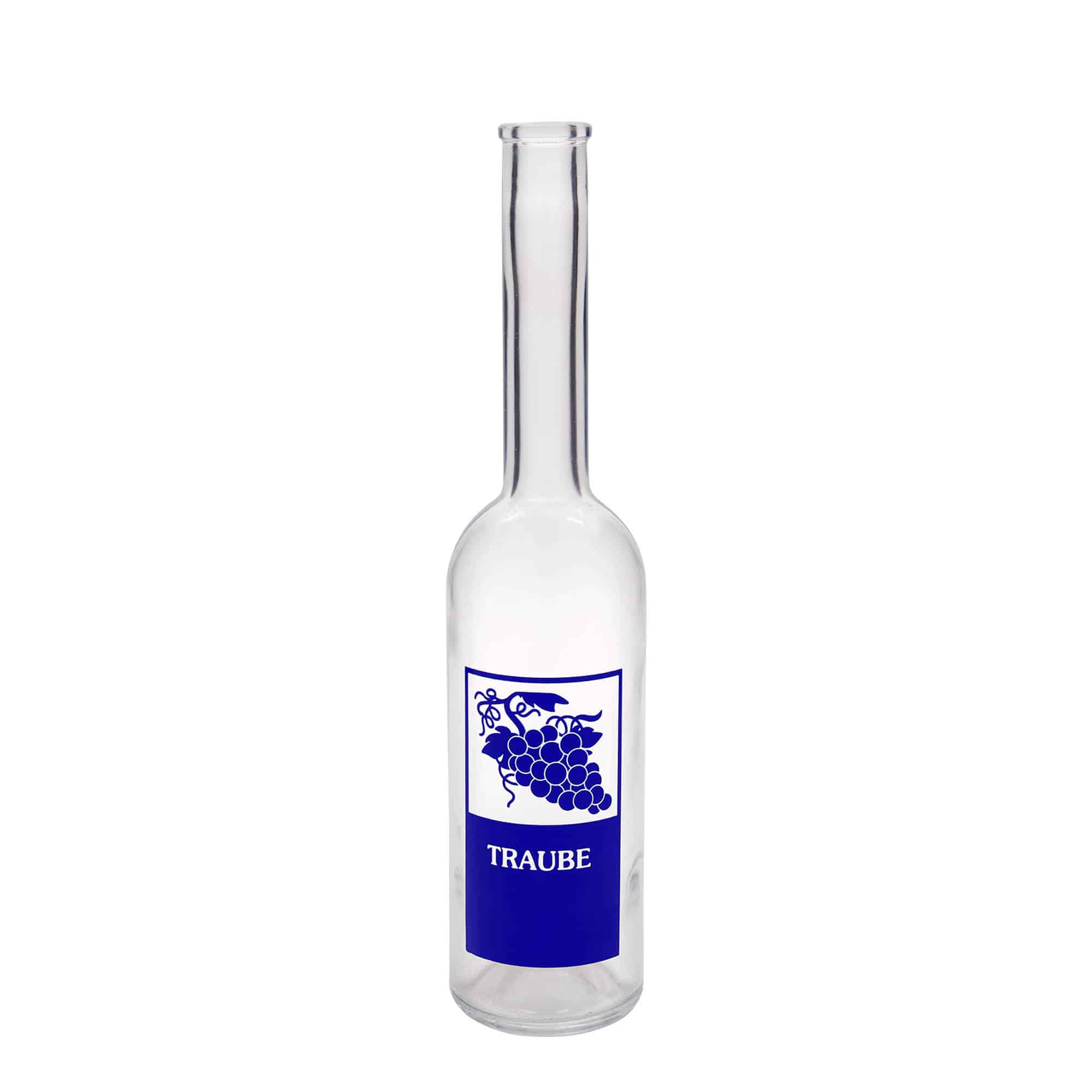 500 ml glazen fles 'Opera', motief: druif, opening: kurk