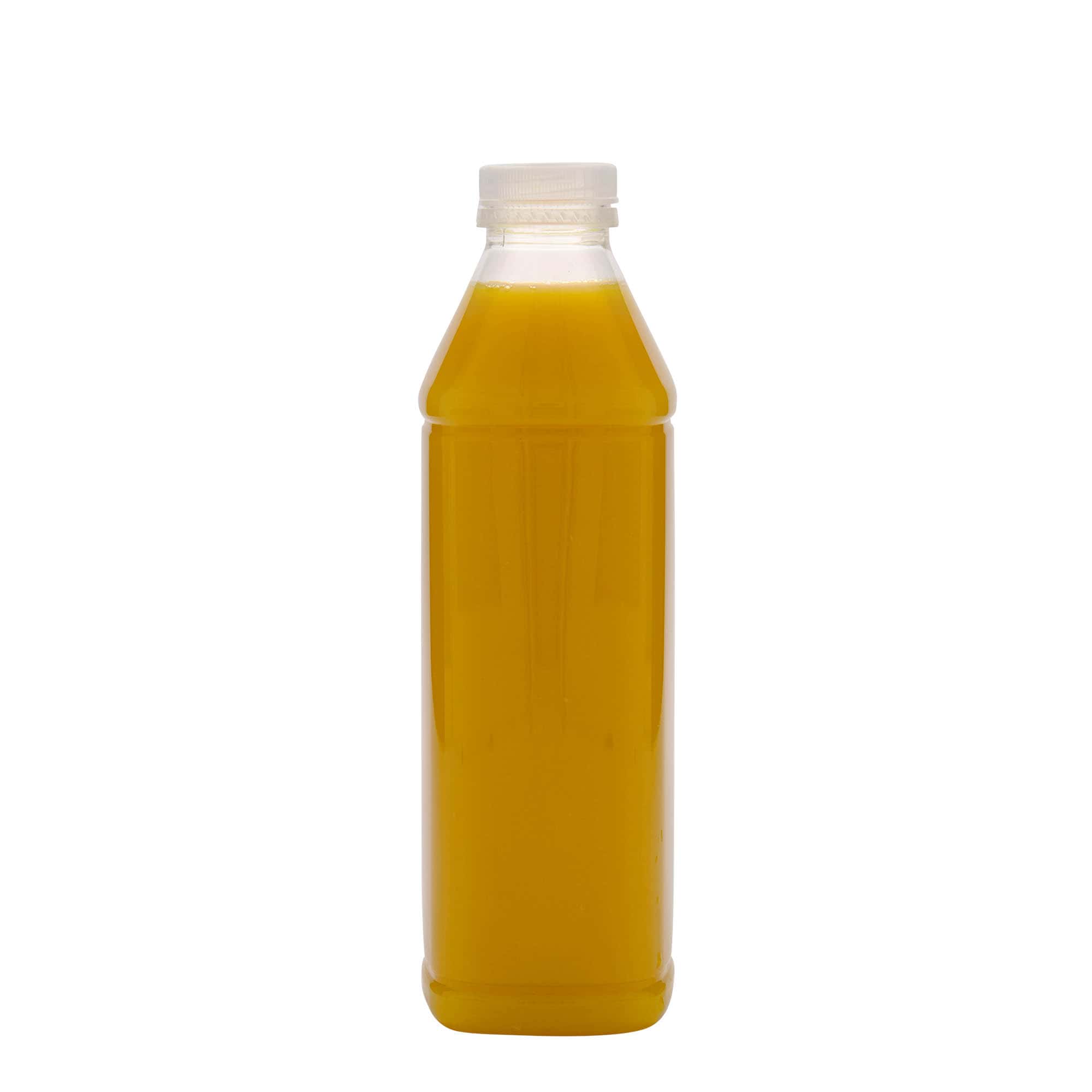 1.000 ml PET-fles 'Milk and Juice Carré', vierkant, kunststof, hals: 38 mm