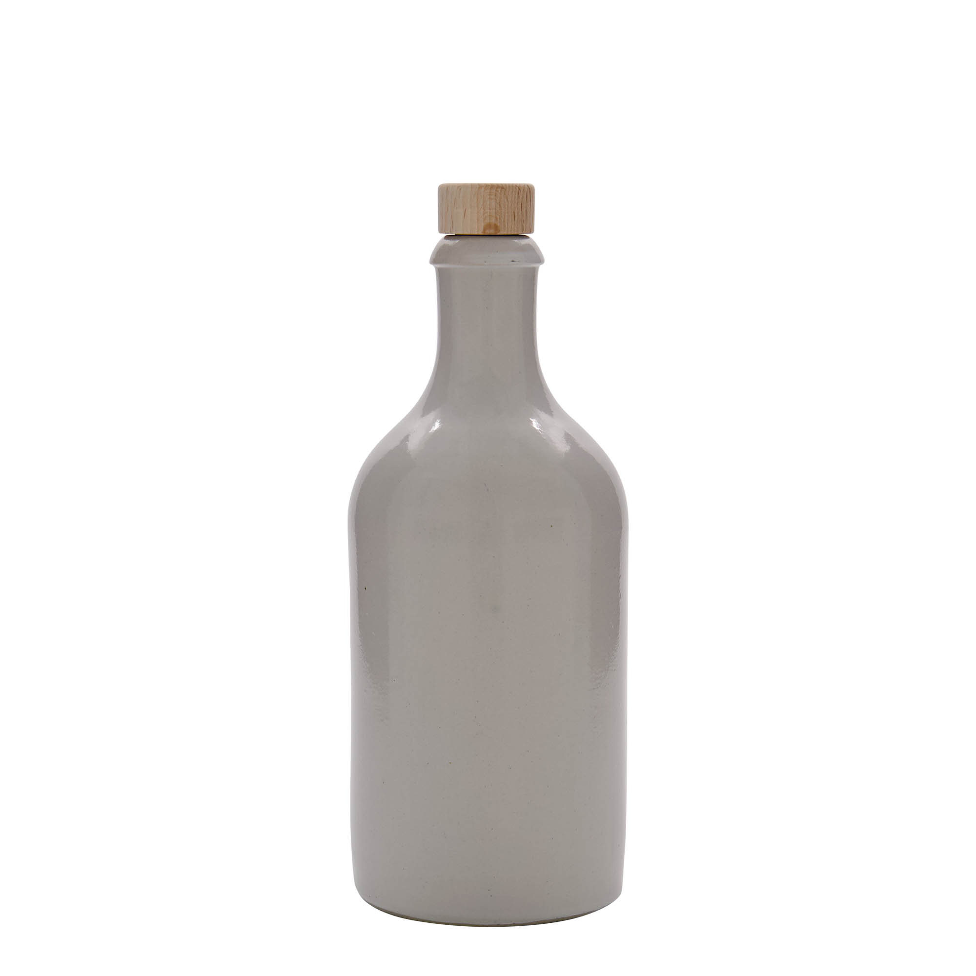 500 ml tonkan, steengoed, wit, opening: kurk 500 ml tonkan, steengoed, wit, opening: kurk