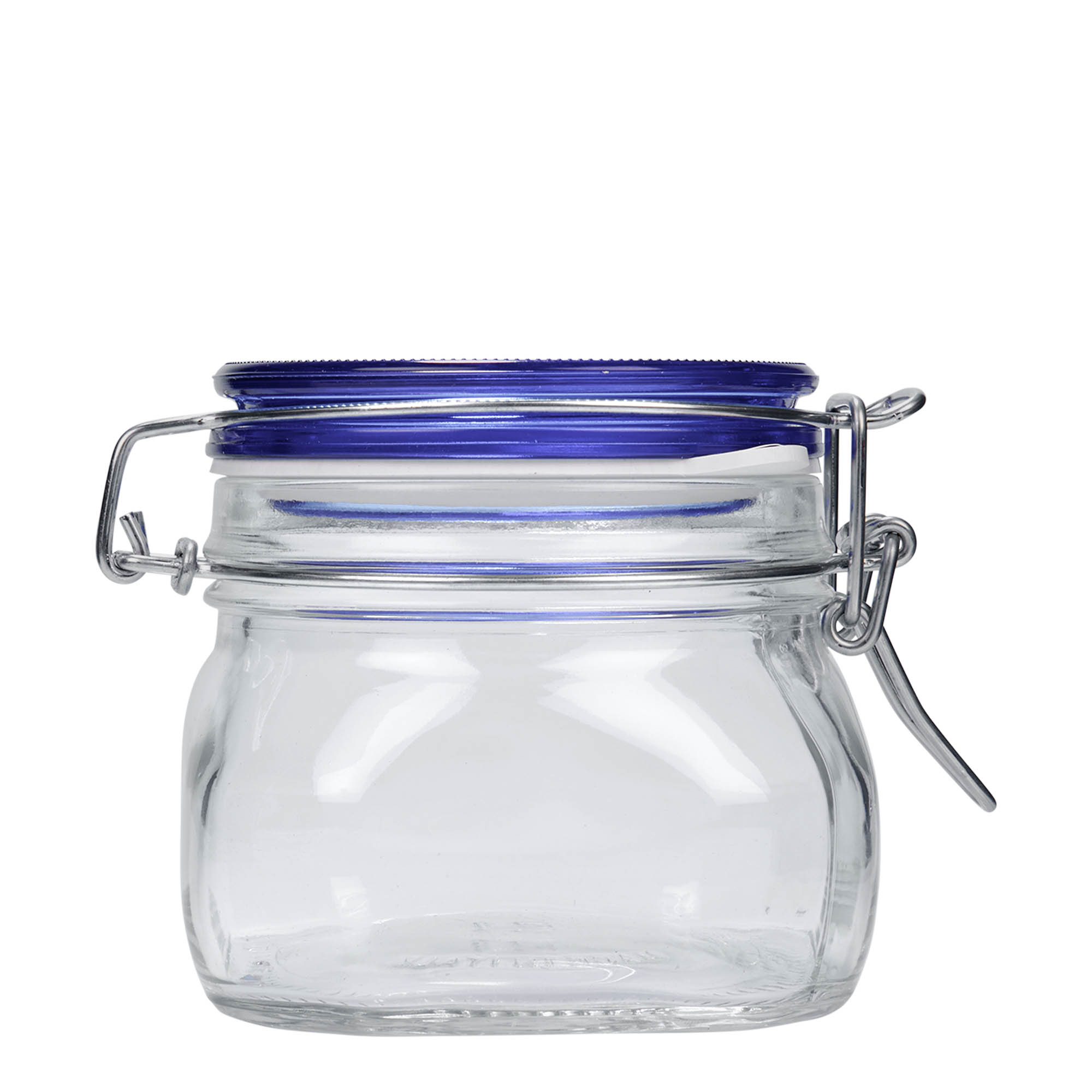 500 ml beugelfles 'Fido' Blue Top, vierkant, opening: beugelsluiting