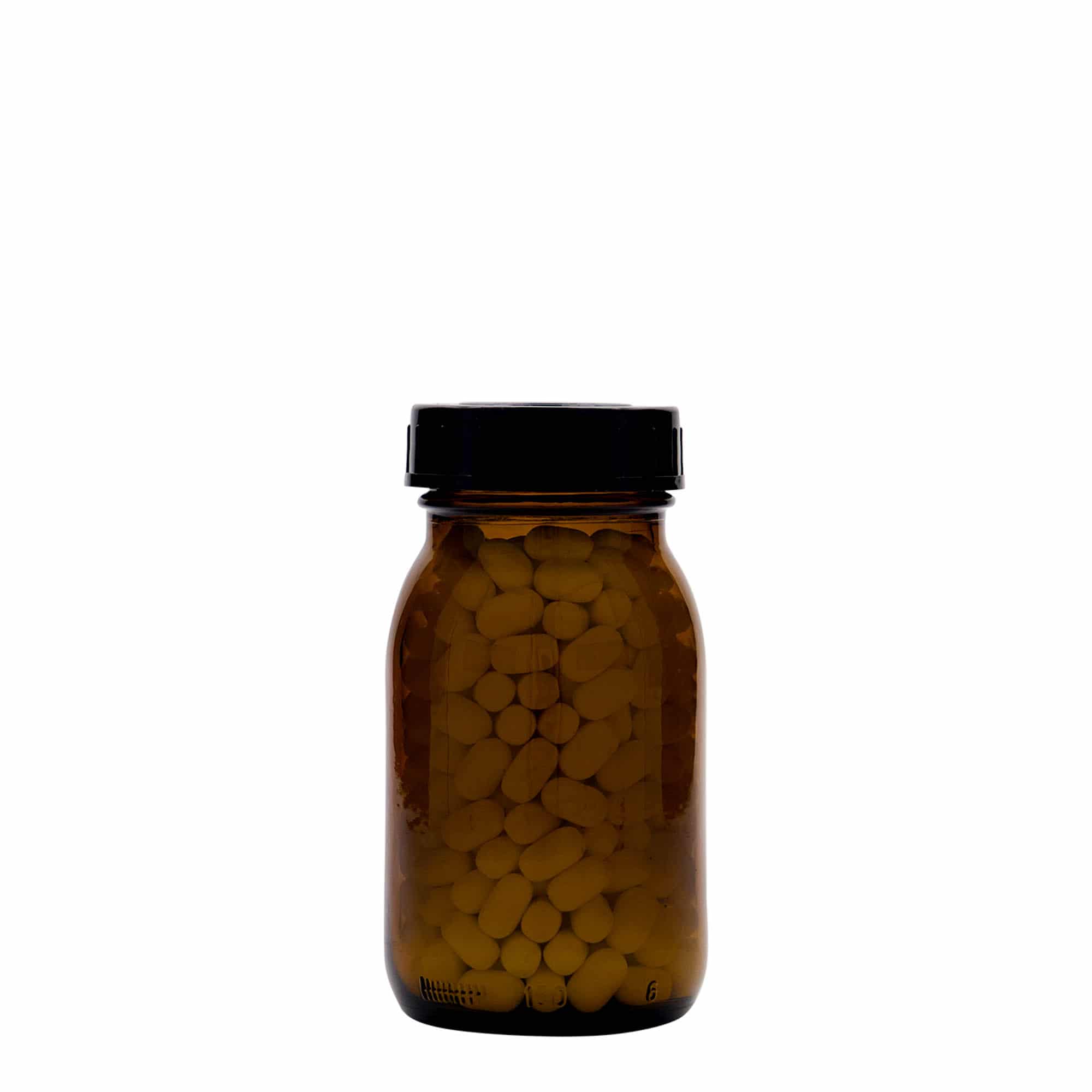 150 ml wijdehalsglas, bruin, opening: DIN 45