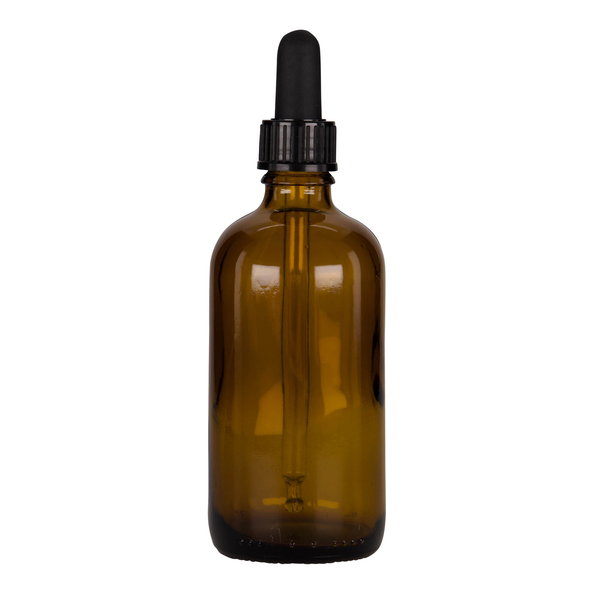 100 ml pipetflesje medicijn, glas, bruin-zwart, monding: DIN 18