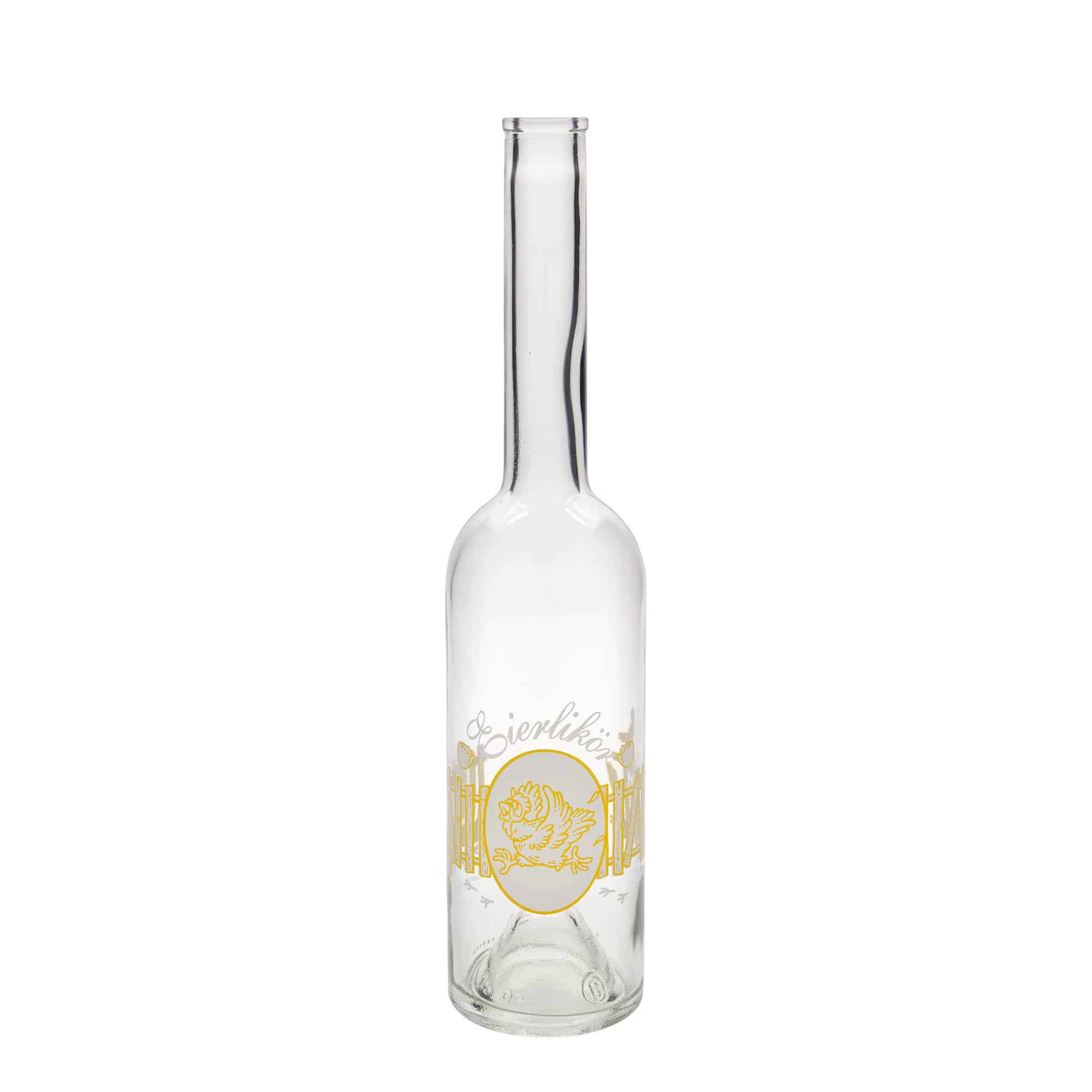 500 ml glazen fles 'Opera', motief: advocaat, hals: kurk