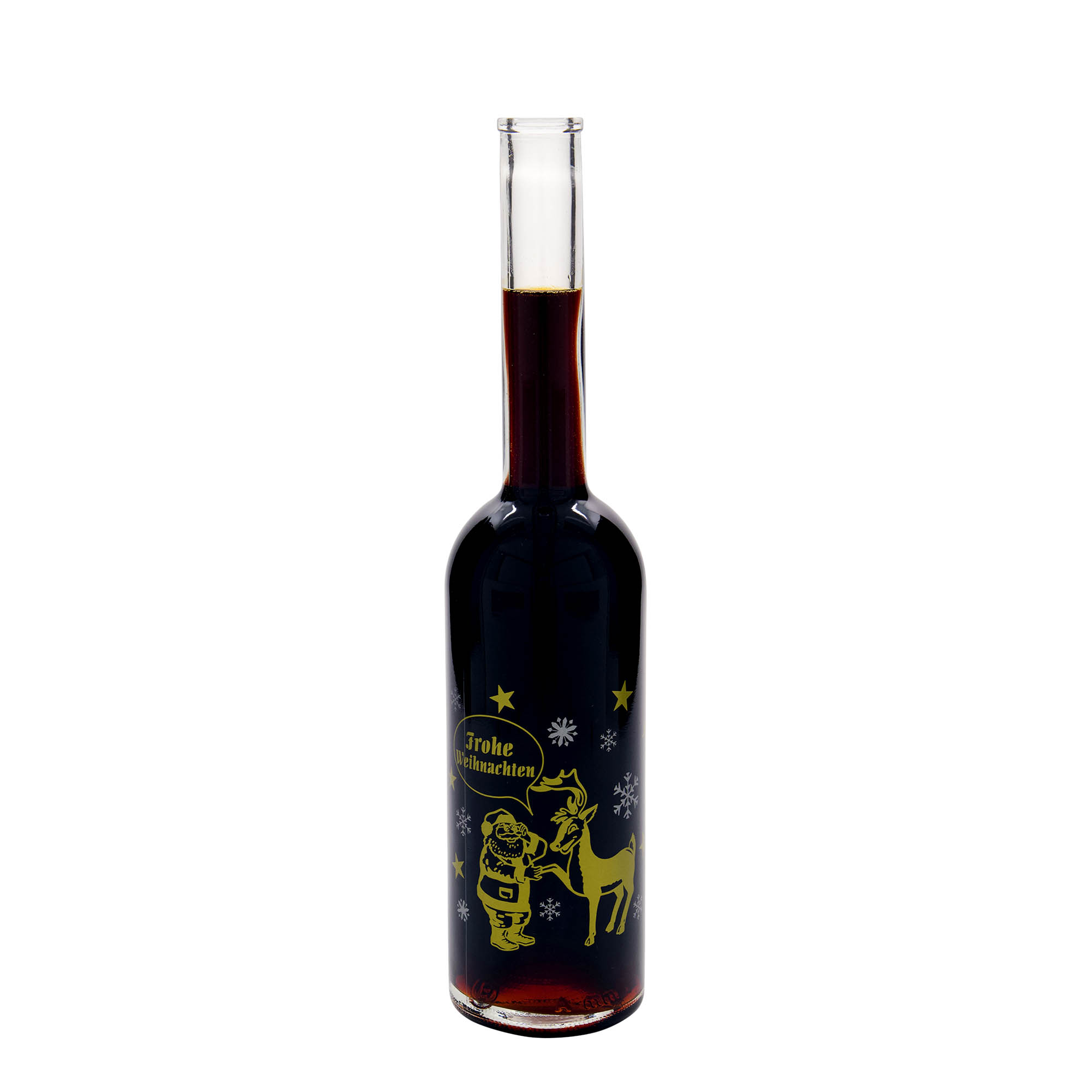 500 ml glazen fles 'Opera', motief: vuurwerk, opening: kurk