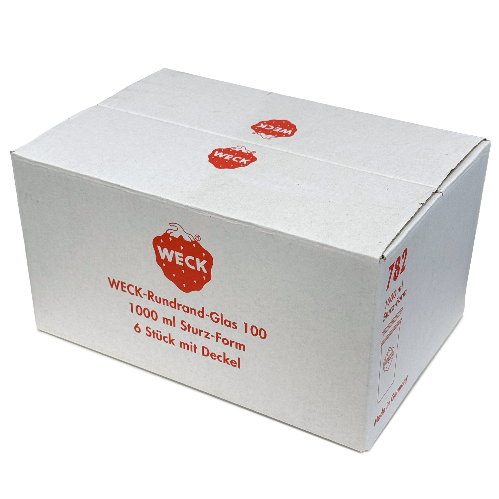 6x 1000 ml WECK-stortglas met glazen deksel RR 100