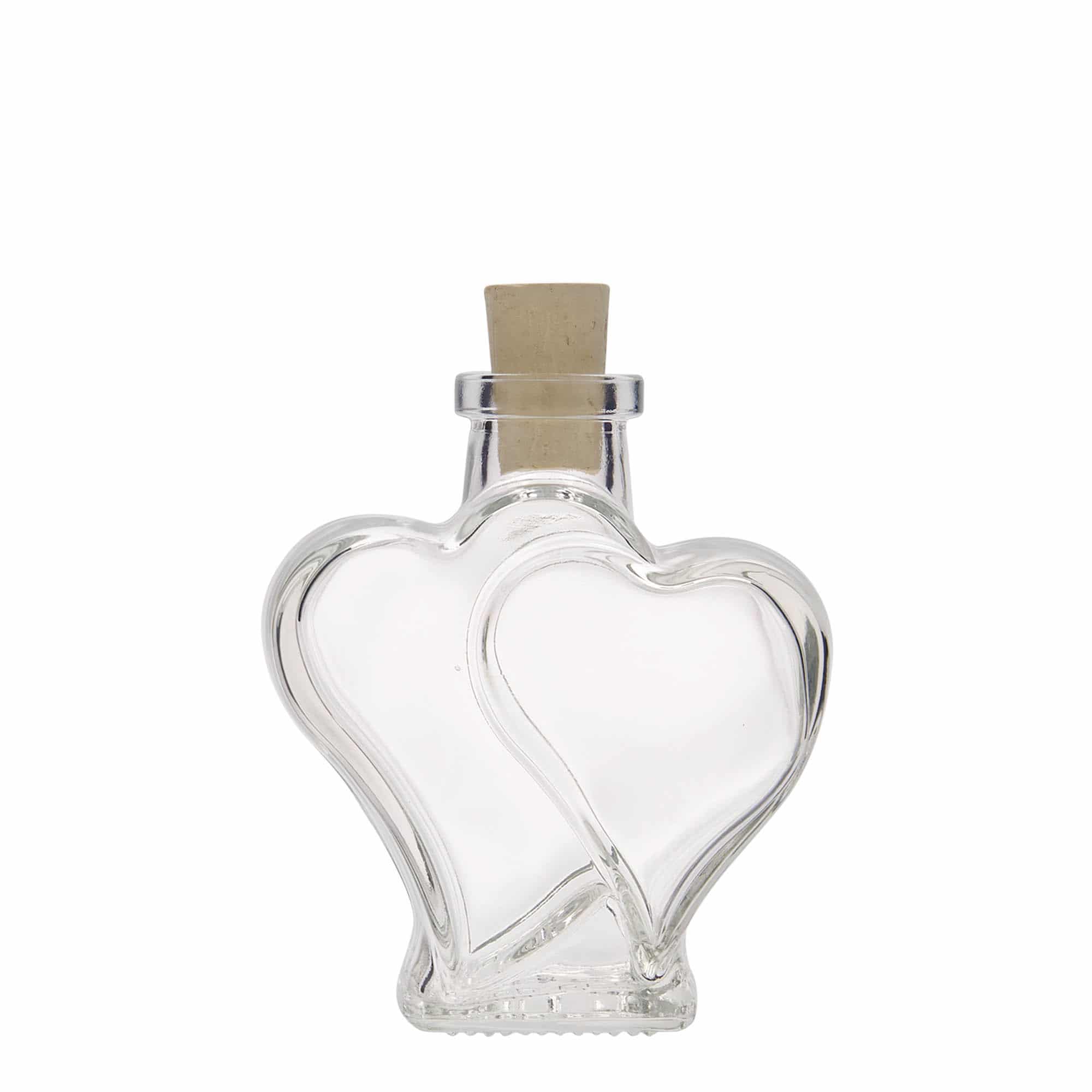 Glazen fles 'Dubbelhart', 200 ml, monding: kurk
