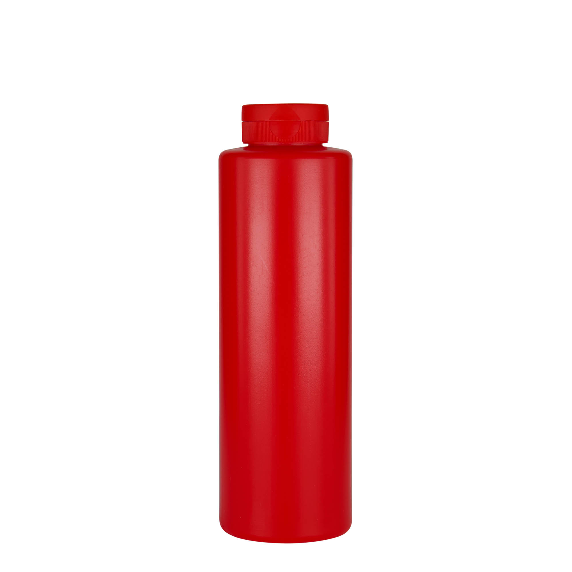 500 ml sausfles, LDPE-kunststof, rood, tuit: 38/400 500 ml sausfles, LDPE-kunststof, rood, tuit: 38/400