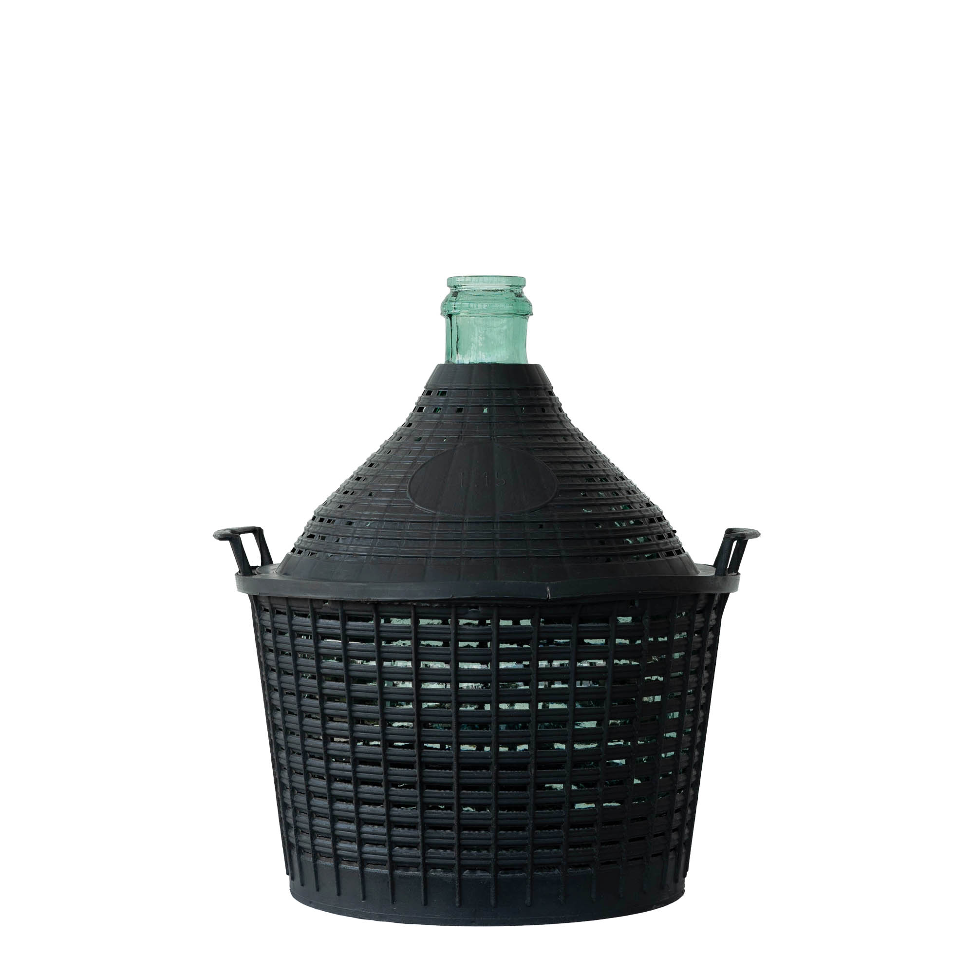 15 l ballonfles met smalle hals, glas, opening: opzetdeksel