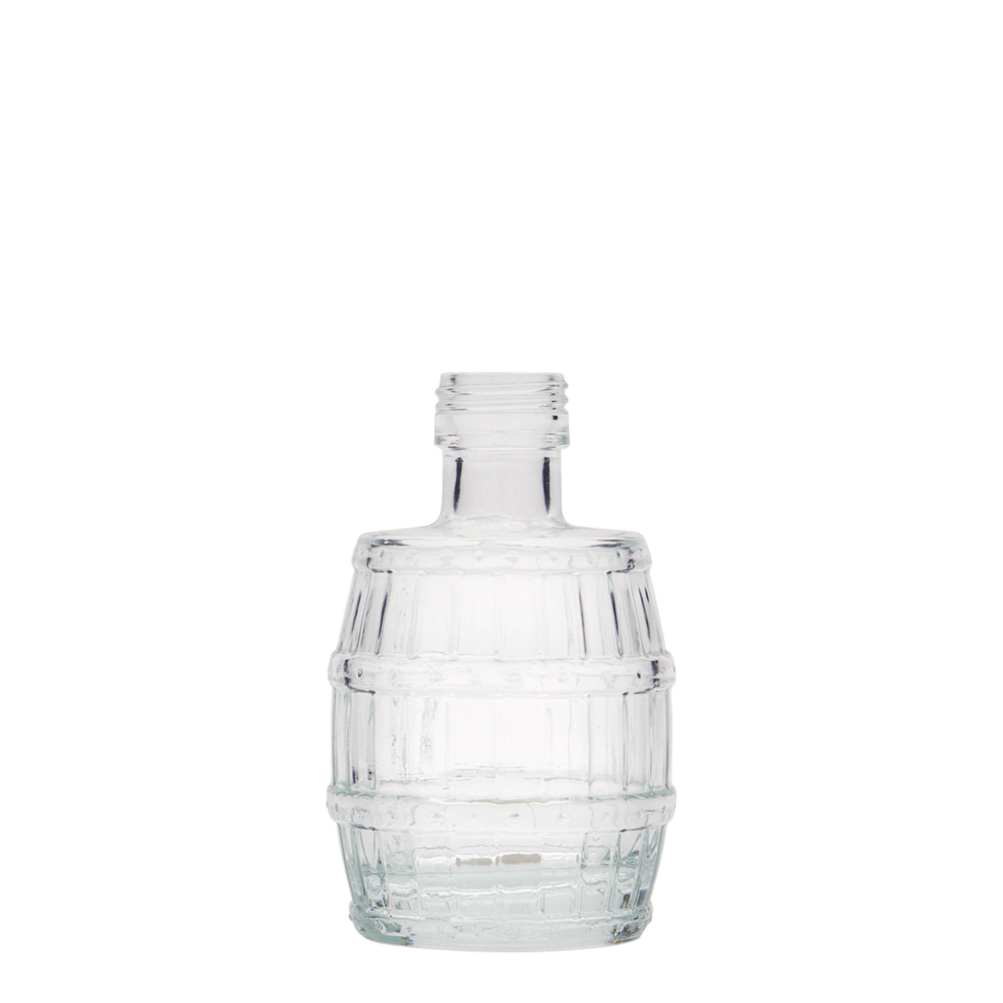 100 ml glazen fles 'vat', monding: PP 24