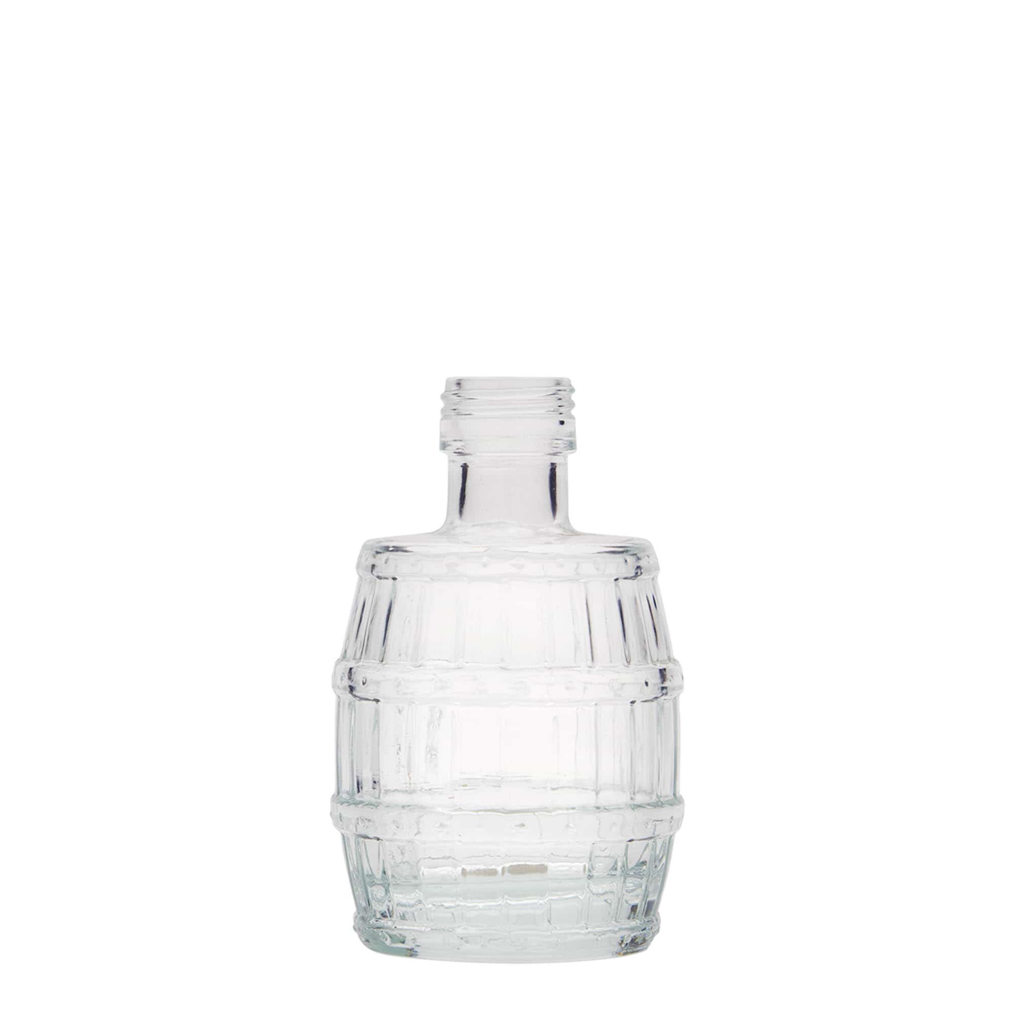 100 ml glazen fles 'vat', monding: PP 24