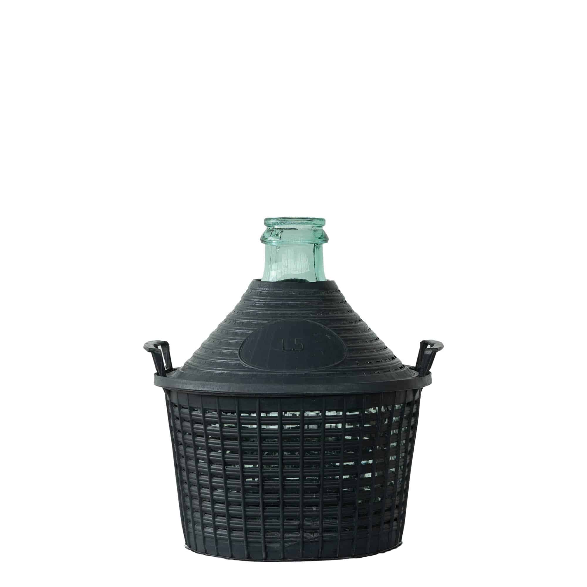 5 l ballonfles met smalle hals, glas, opening: opzetdeksel