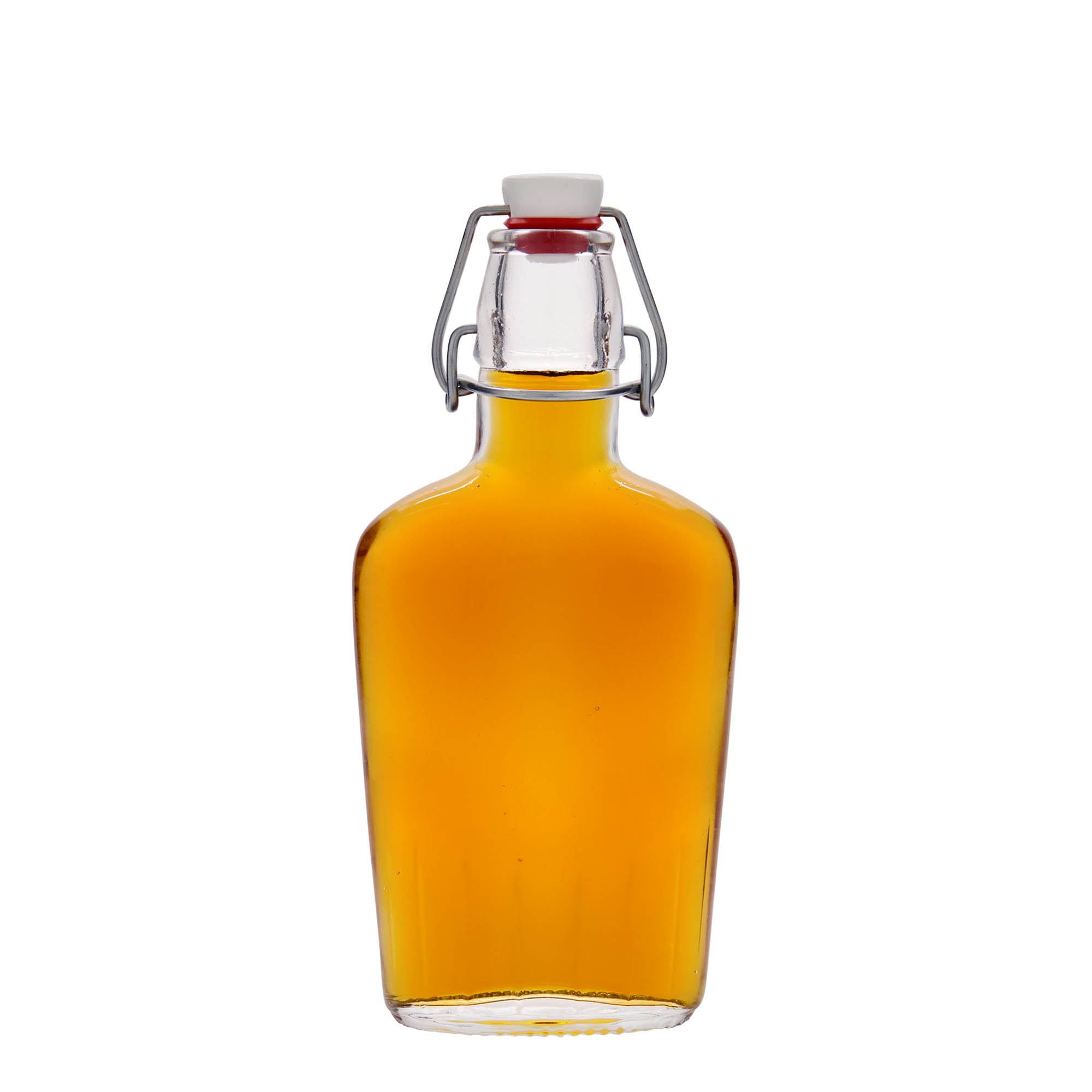 250 ml glazen fles 'Fiaschetta', ovaal, opening: beugelsluiting