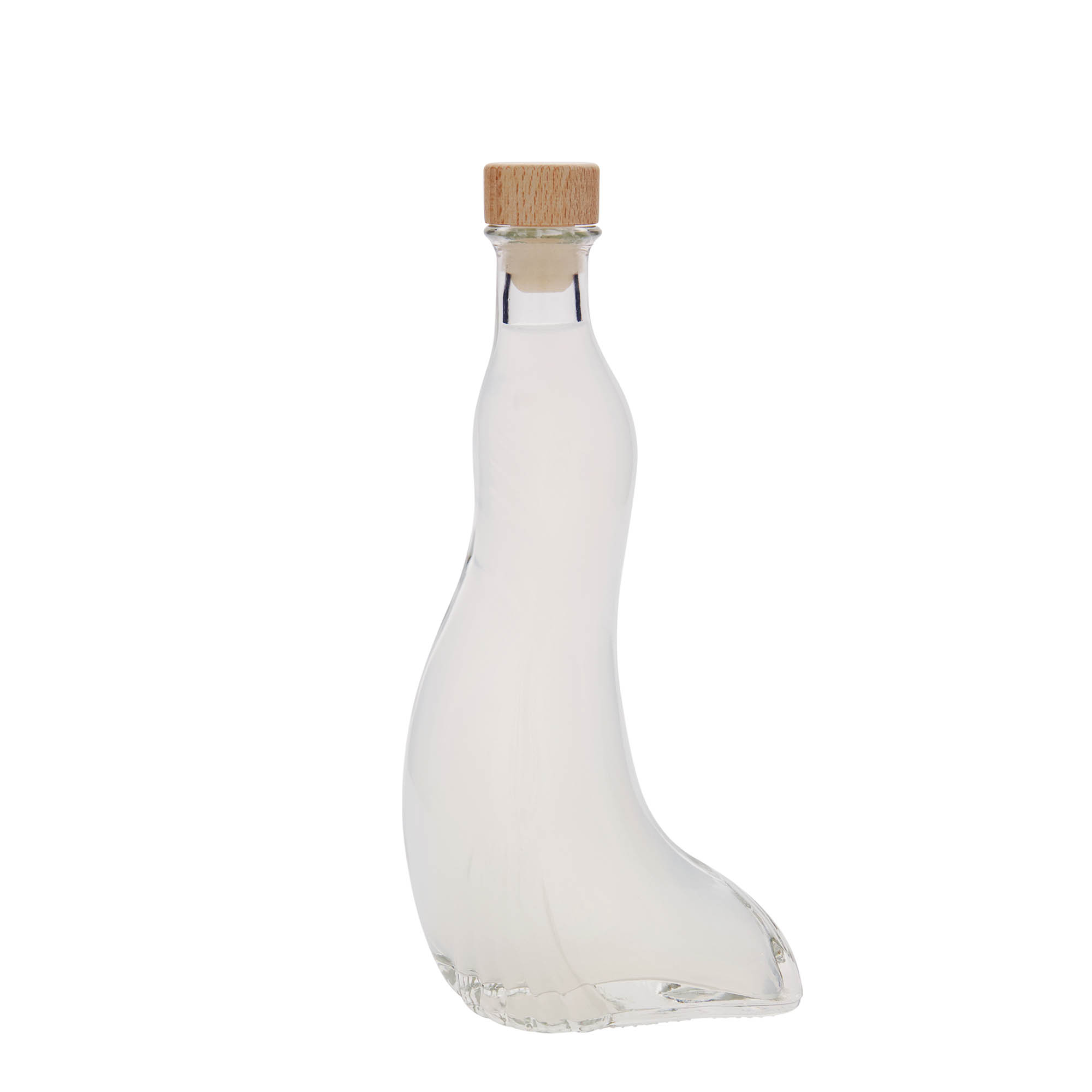 200 ml glazen fles 'Zeehond', opening: kurk 200 ml glazen fles 'Zeehond', opening: kurk