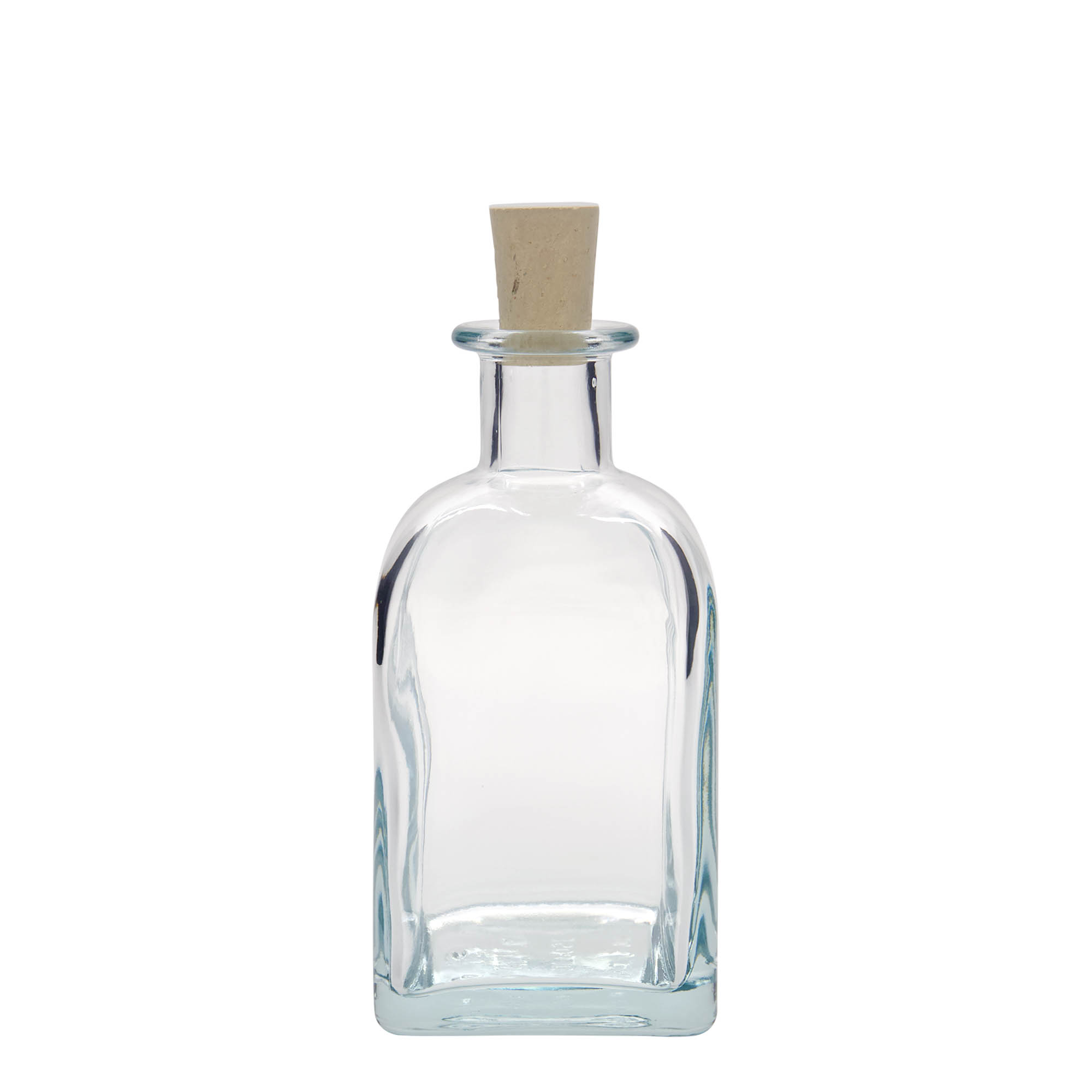 350 ml glazen fles Apotheker Carré, vierkant, monding: kurk 350 ml glazen fles Apotheker Carré, vierkant, monding: kurk