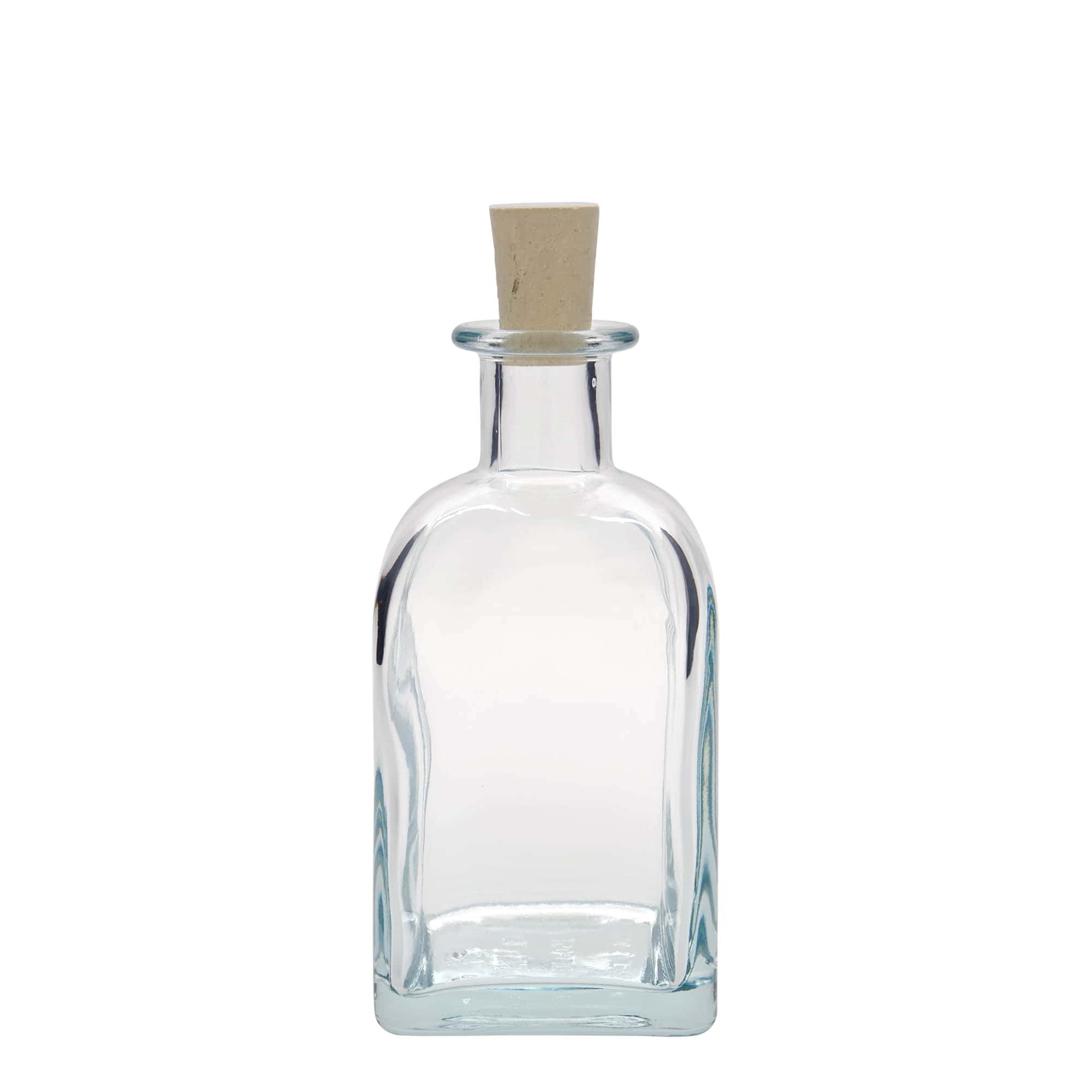350 ml glazen fles Apotheker Carré, vierkant, monding: kurk