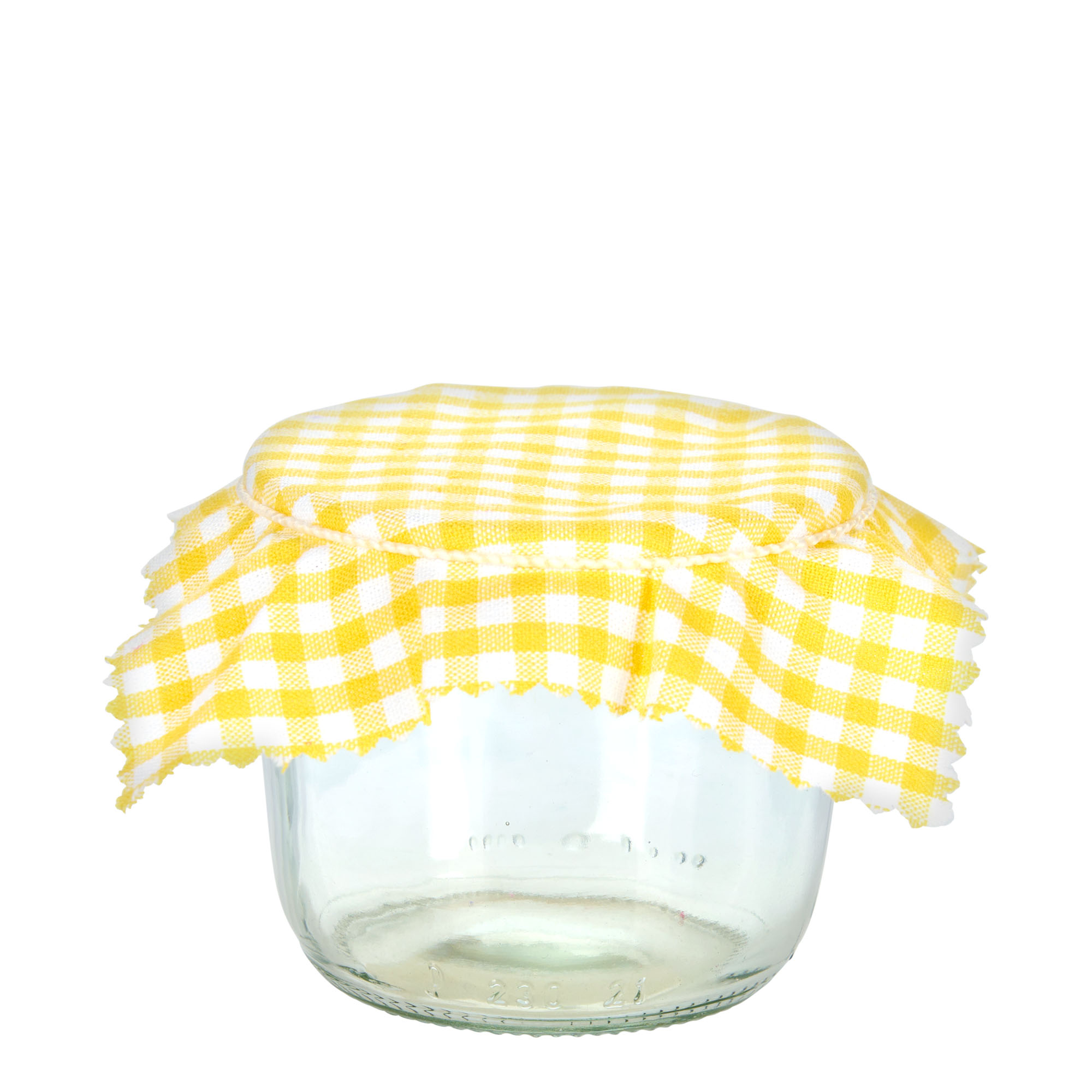 Stoffonderlegger geruit 12x12, vierkant, textiel, geel, opening: TO38-TO53