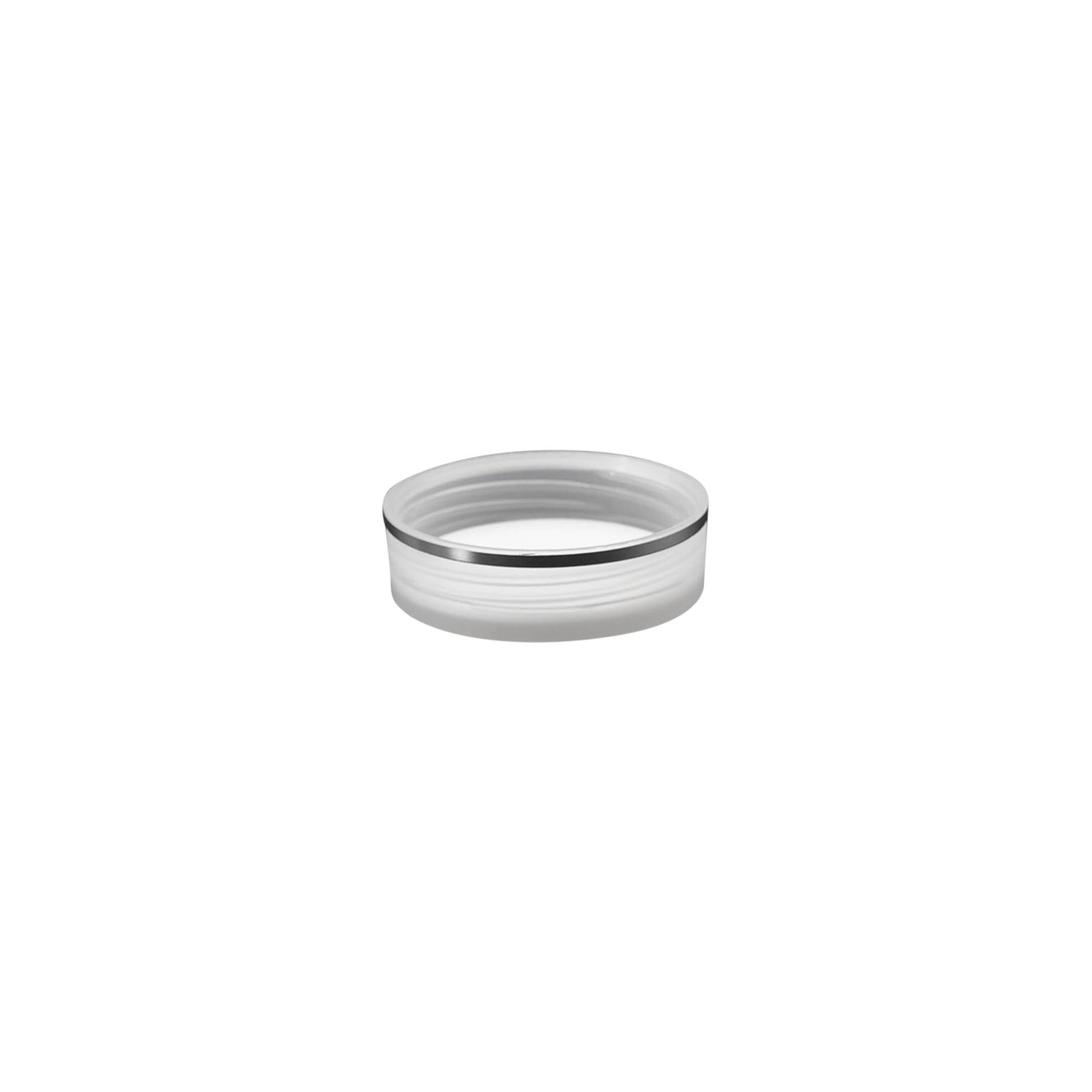 Schroefdop 'Clear/Platin Edition', PP-kunststof, wit, voor monding: 40/2P