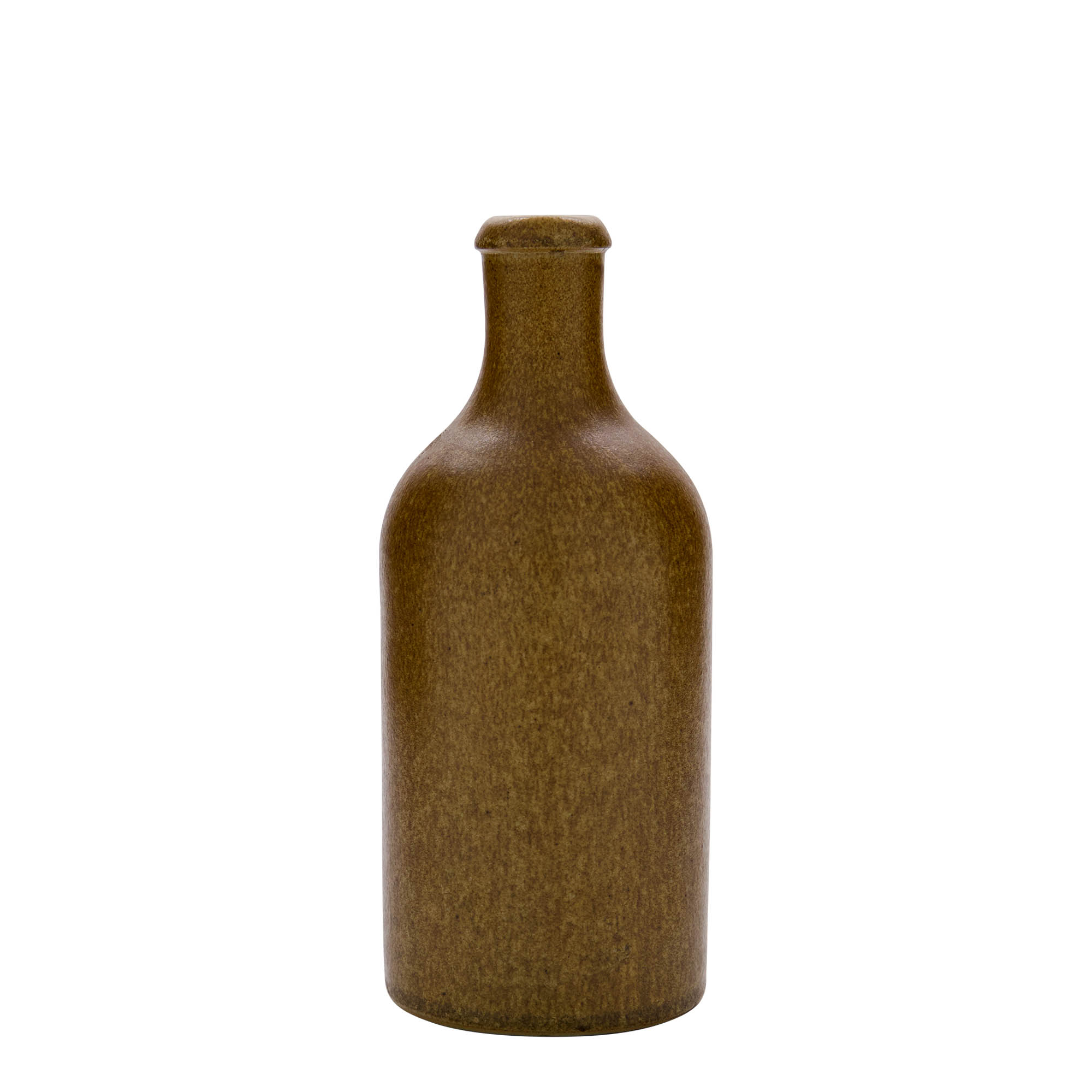 500 ml Tonkruik, steengoed, bruin-kristal, monding: kurk 500 ml Tonkruik, steengoed, bruin-kristal, monding: kurk
