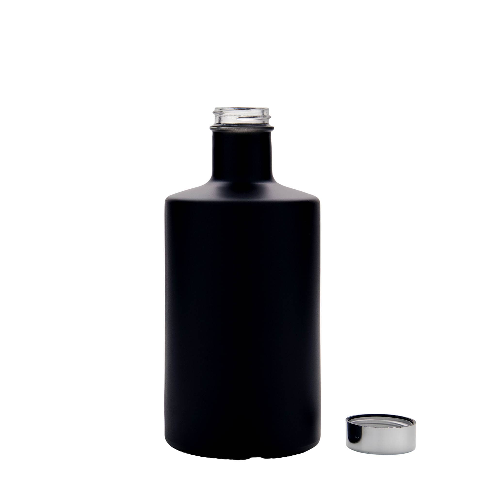 500 ml glazen fles 'Caroline', zwart, hals: GPI 33