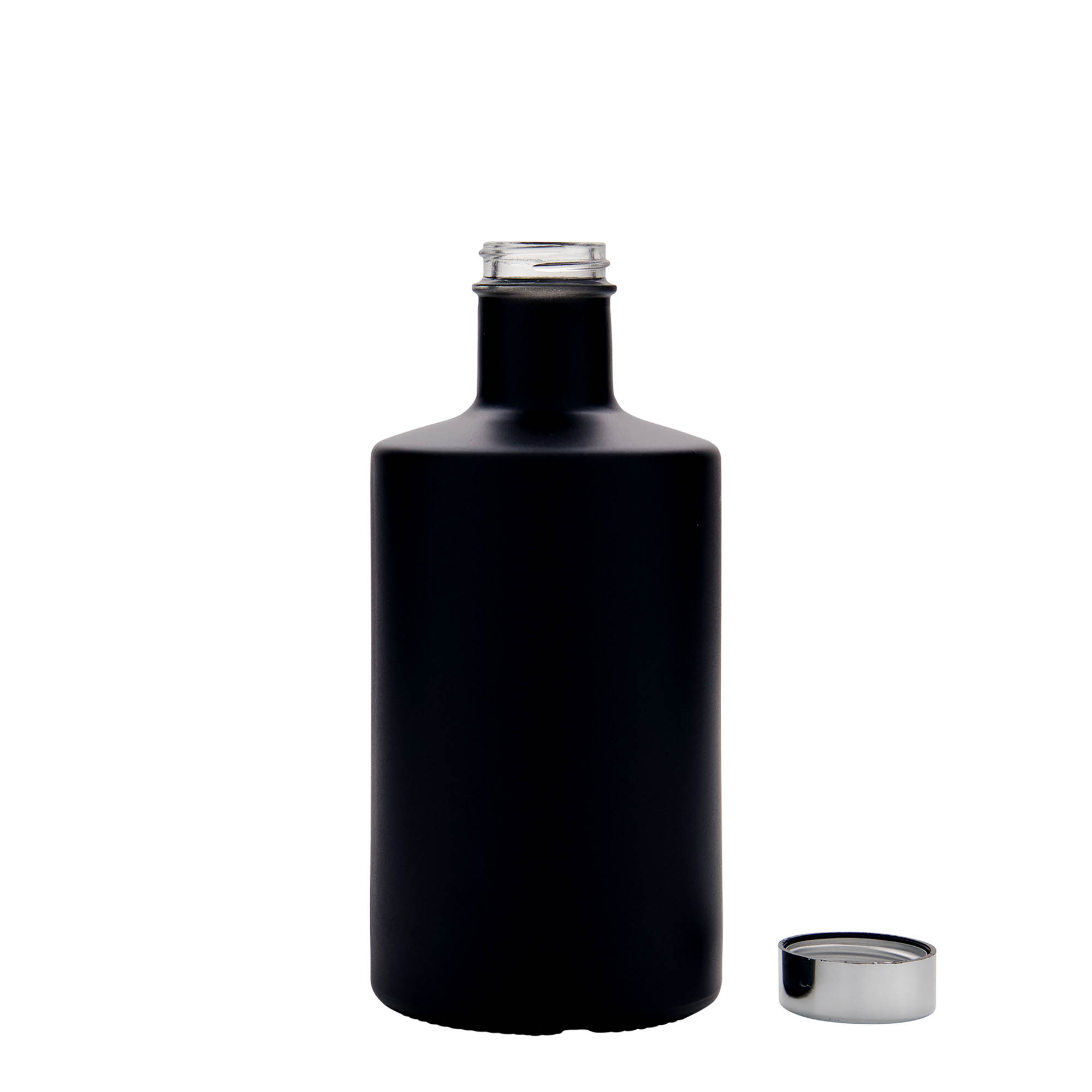 500 ml glazen fles 'Caroline', zwart, hals: GPI 33