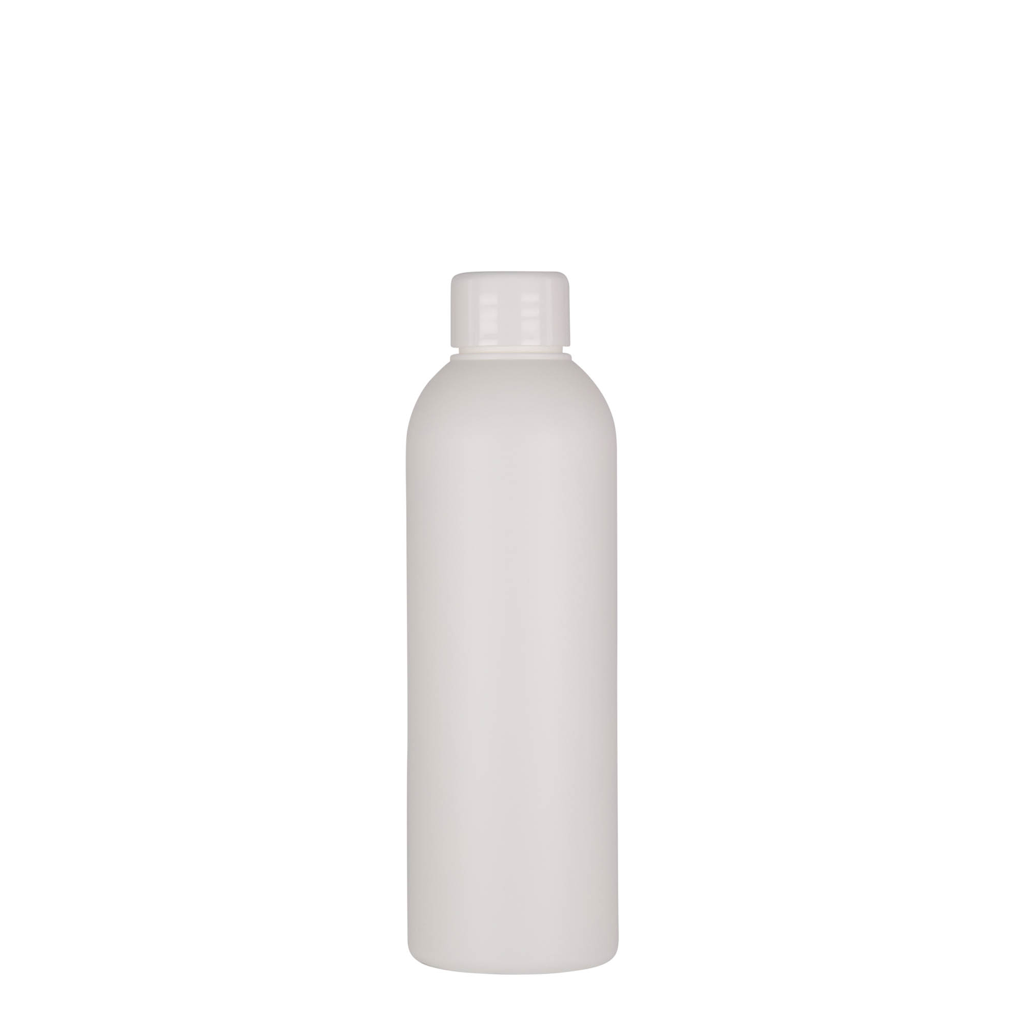 Plastic fles 'Tuffy', 200 ml, HDPE, wit, monding: GPI 24/410