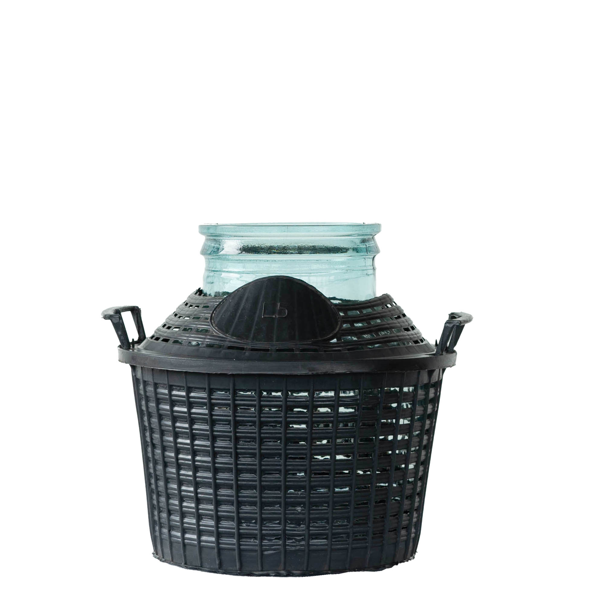 5 l ballonfles met brede hals, glas, opening: opzetdeksel