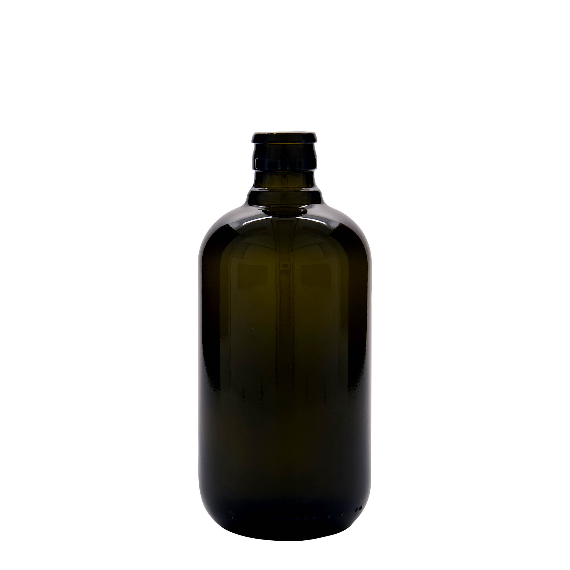 500 ml azijn-/olieflacon 'Biolio', glas antiekgroen, mondstuk: DOP