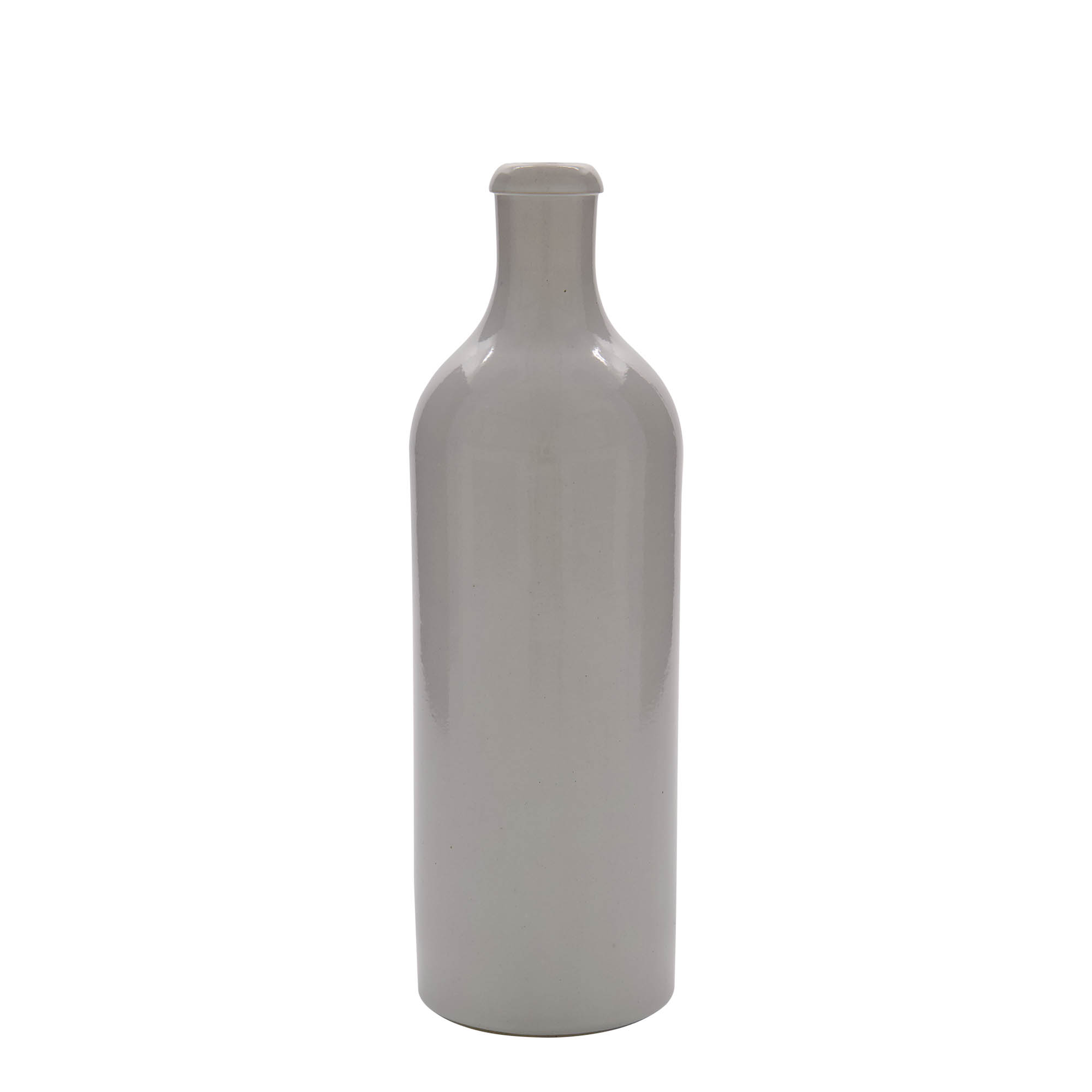 750 ml Tonkruik, steengoed, wit, monding: kurk